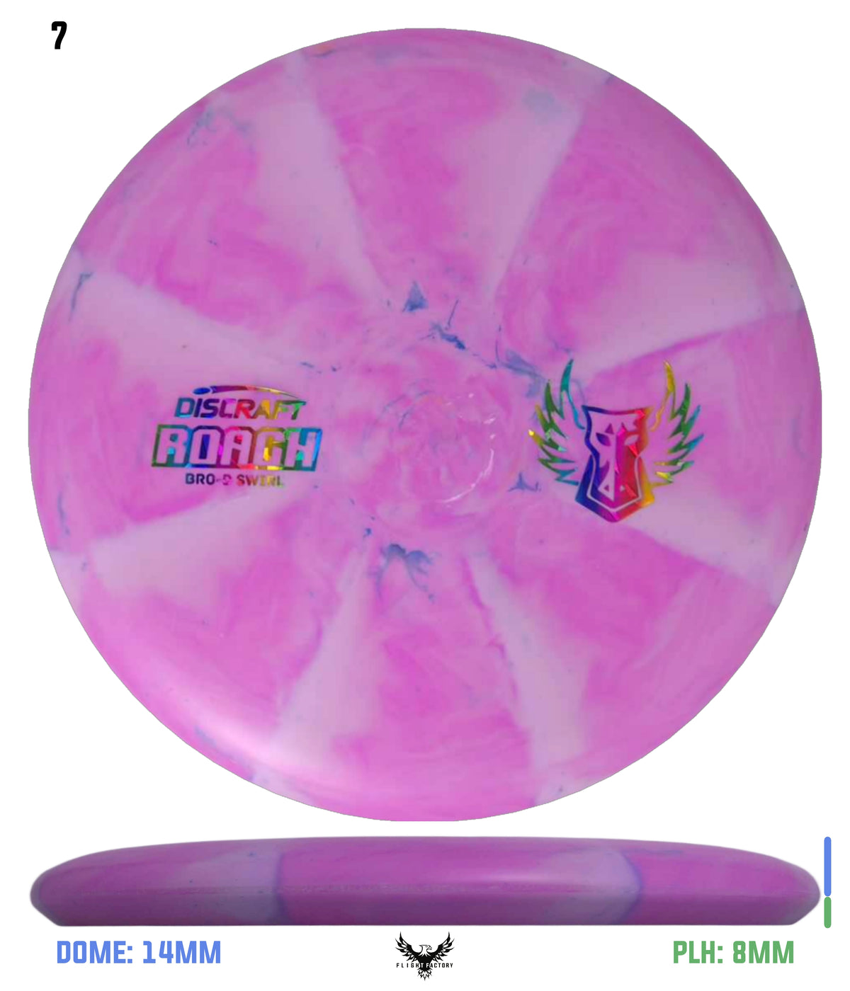 Discraft Brodie Smith Bro-D Swirl Roach - Darkhorse Mini Stamp
