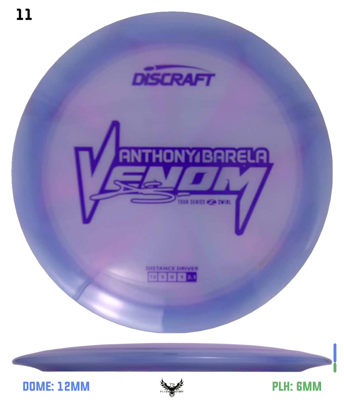 Discraft Anthony Barela 2025 Tour Series Z Swirl Venom