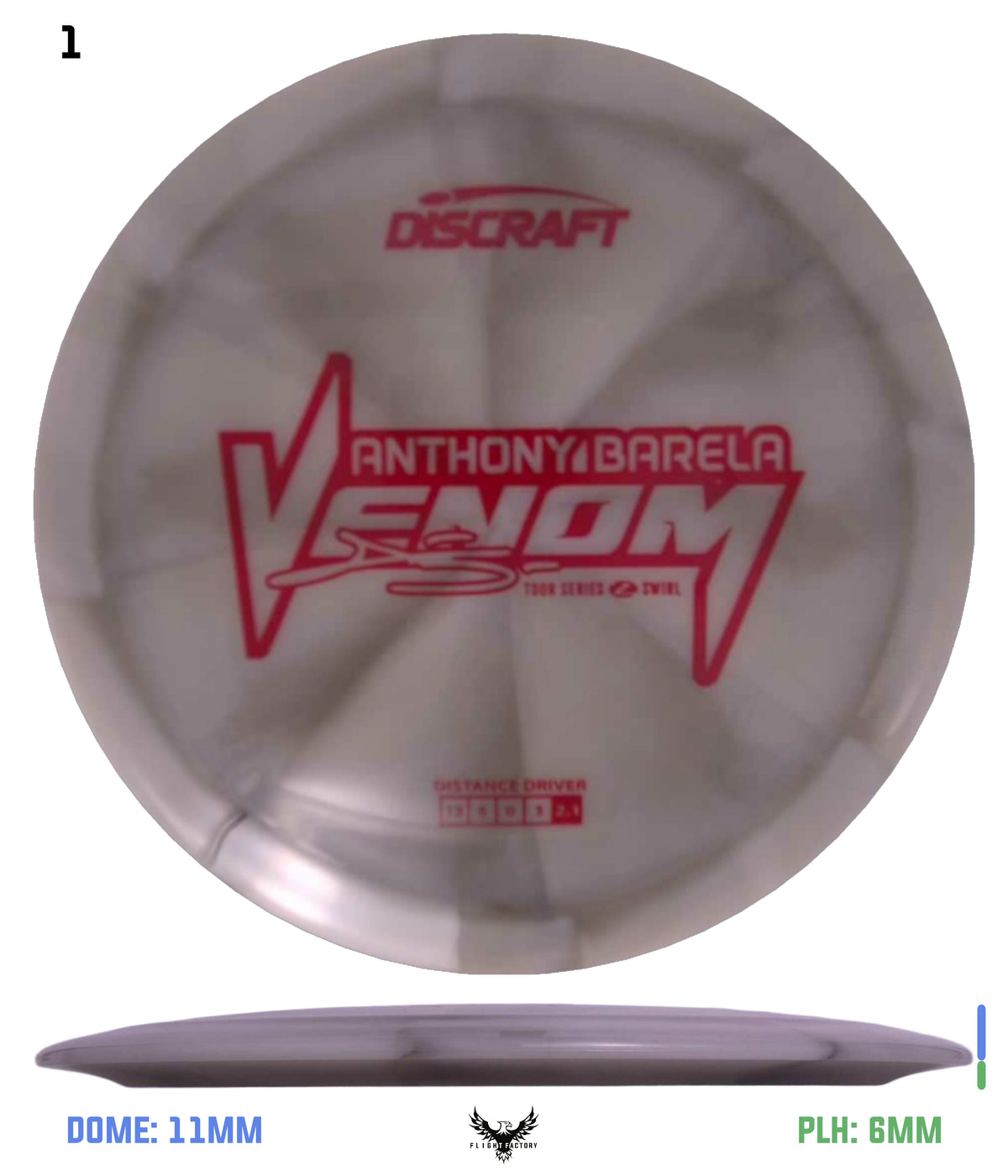 Discraft Anthony Barela 2025 Tour Series Z Swirl Venom