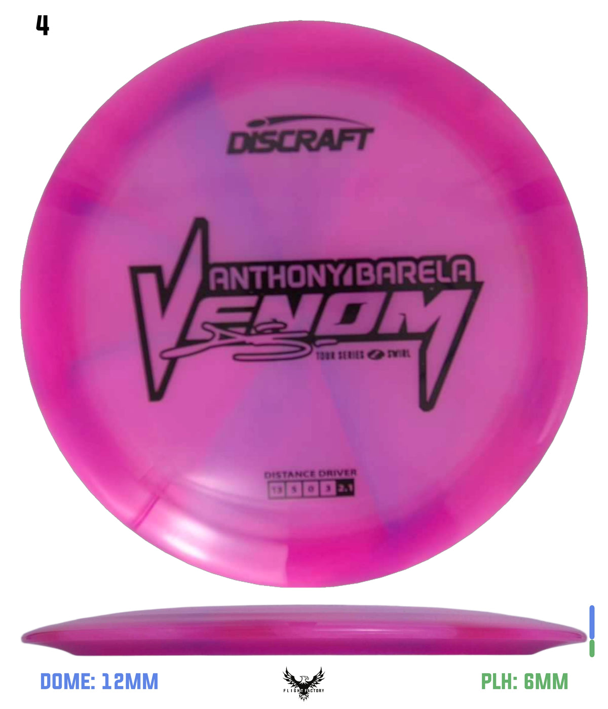 Discraft Anthony Barela 2025 Tour Series Z Swirl Venom