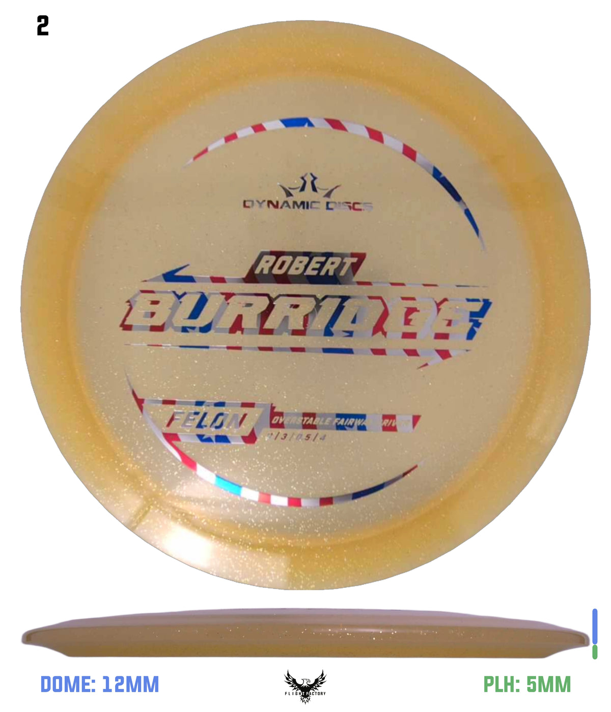 Dynamic Discs Lucid Gold Metal Flake Felon - Robert Burridge TS (2025)