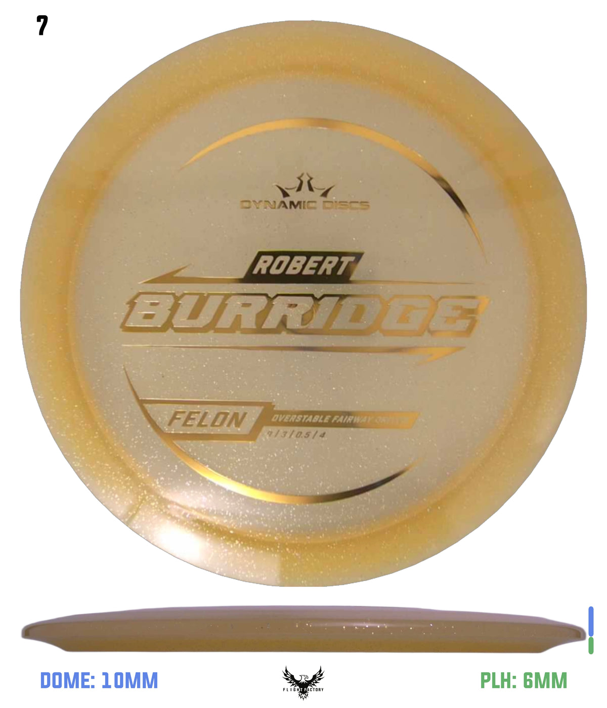 Dynamic Discs Lucid Gold Metal Flake Felon - Robert Burridge TS (2025)