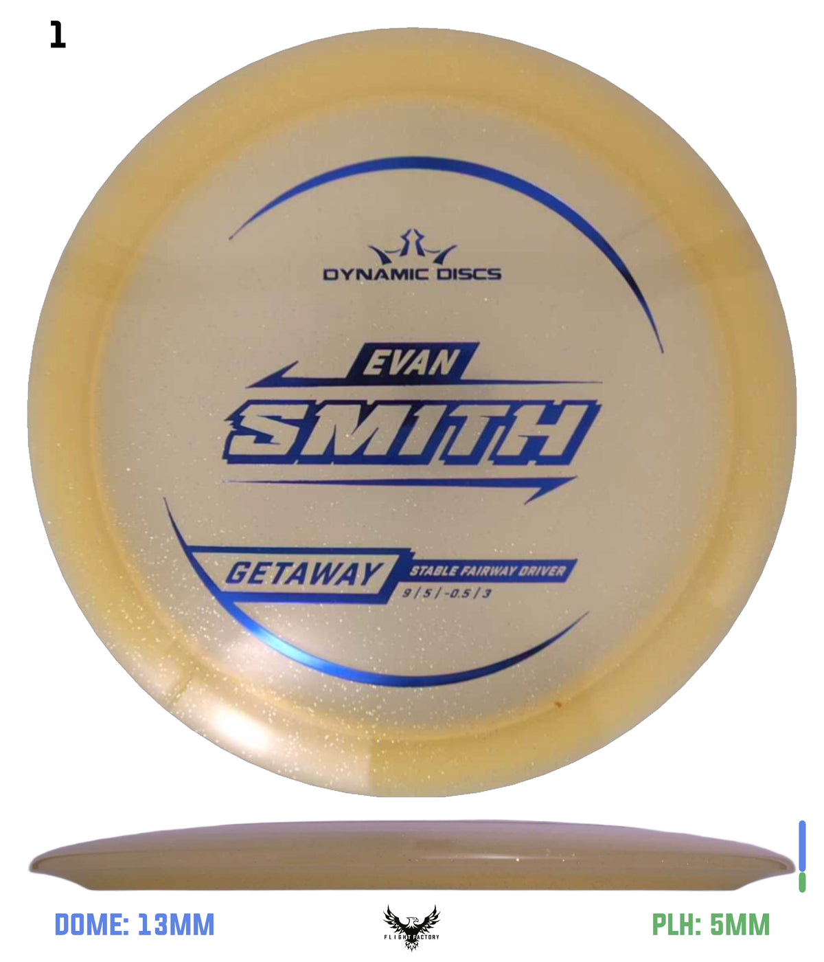 Dynamic Discs Lucid Gold Metal Flake Getaway - Evan Smith TS (2025)