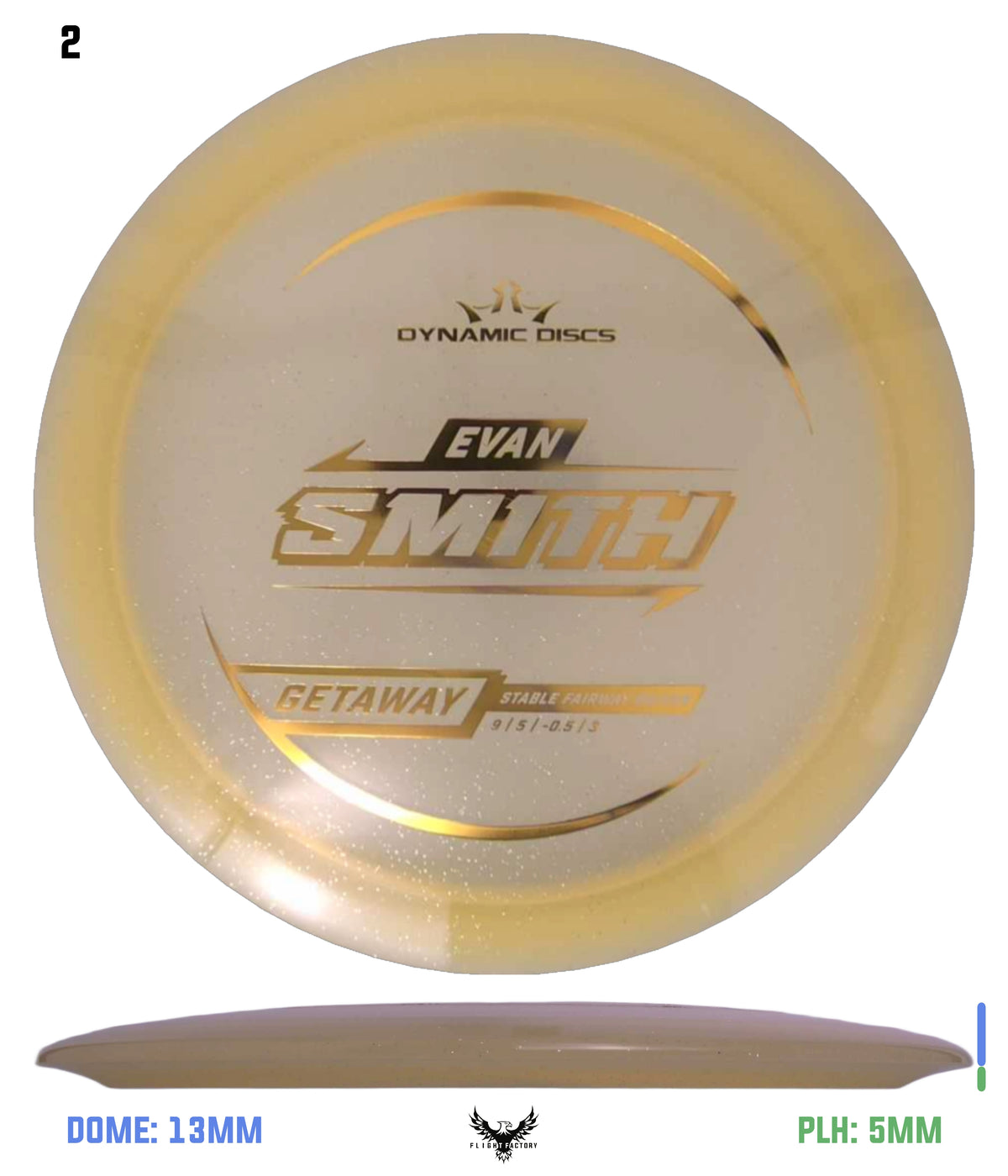 Dynamic Discs Lucid Gold Metal Flake Getaway - Evan Smith TS (2025)