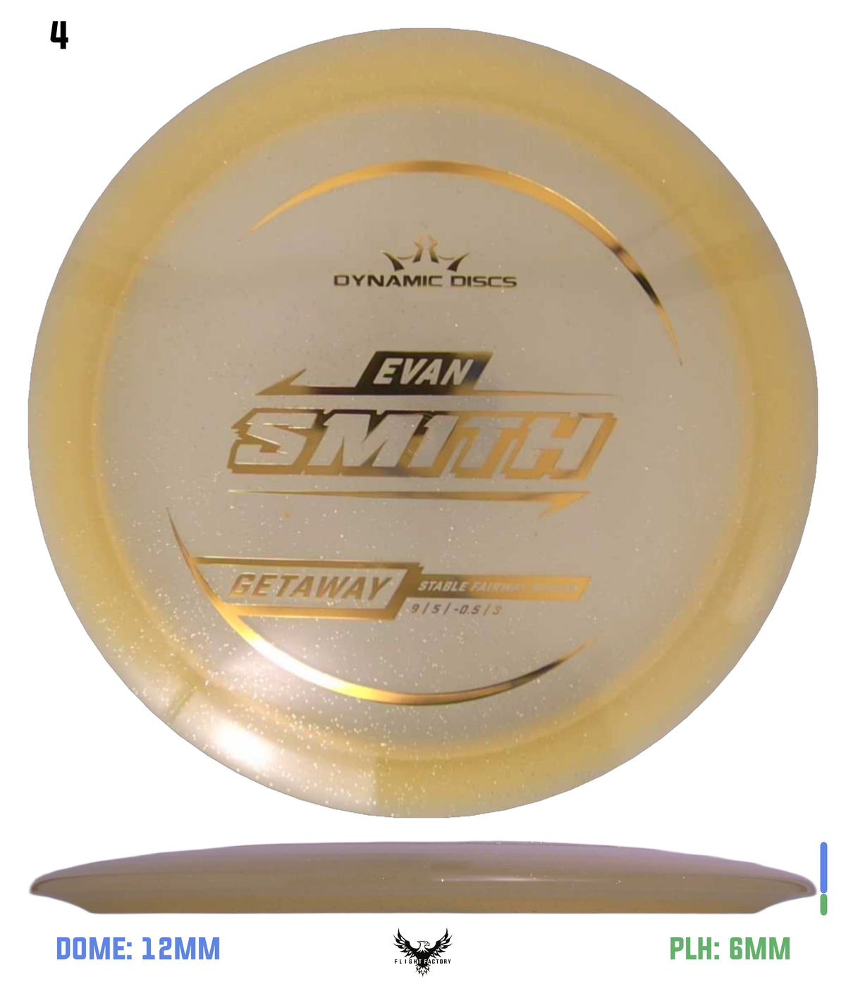 Dynamic Discs Lucid Gold Metal Flake Getaway - Evan Smith TS (2025)