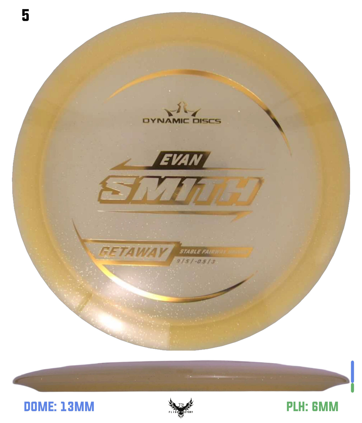 Dynamic Discs Lucid Gold Metal Flake Getaway - Evan Smith TS (2025)
