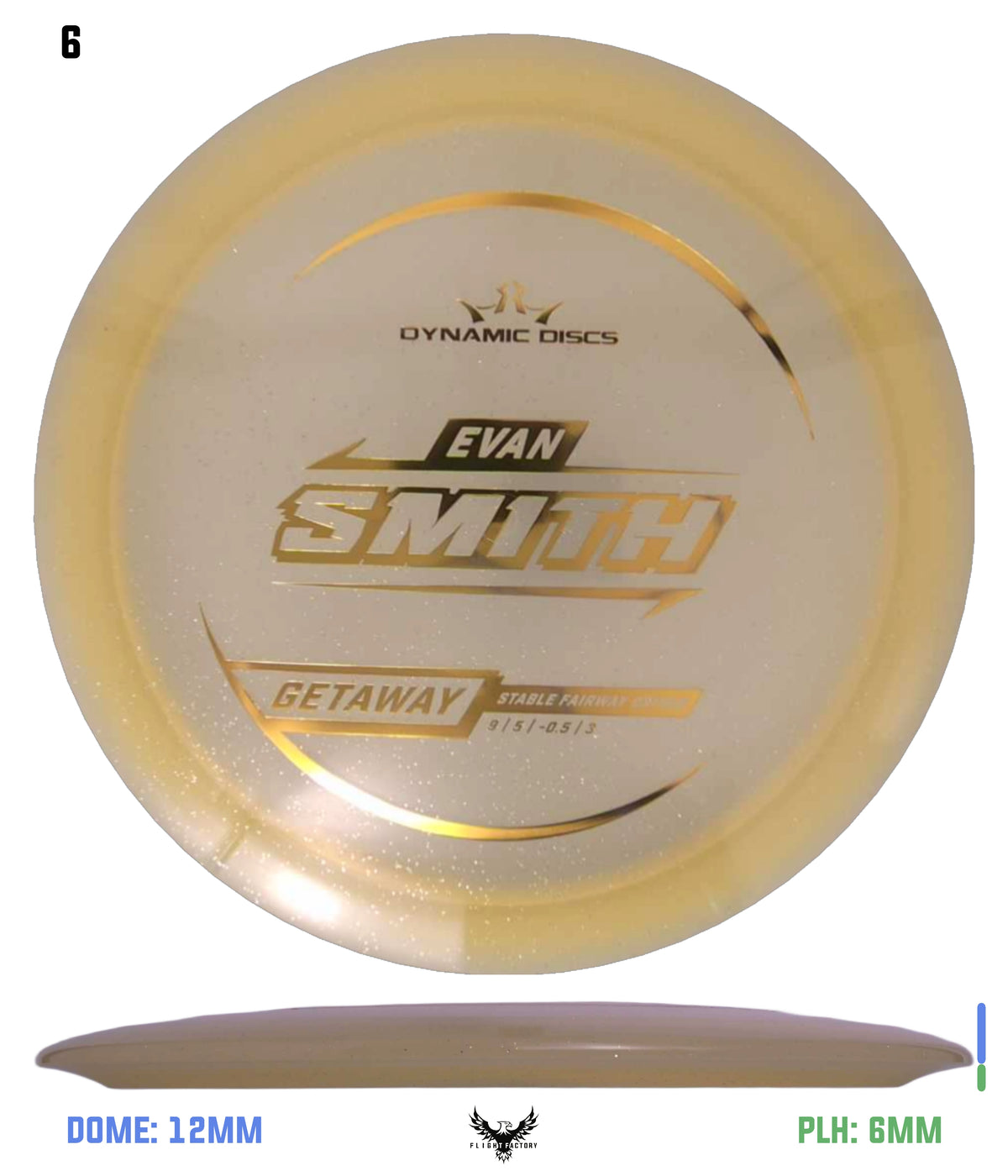 Dynamic Discs Lucid Gold Metal Flake Getaway - Evan Smith TS (2025)