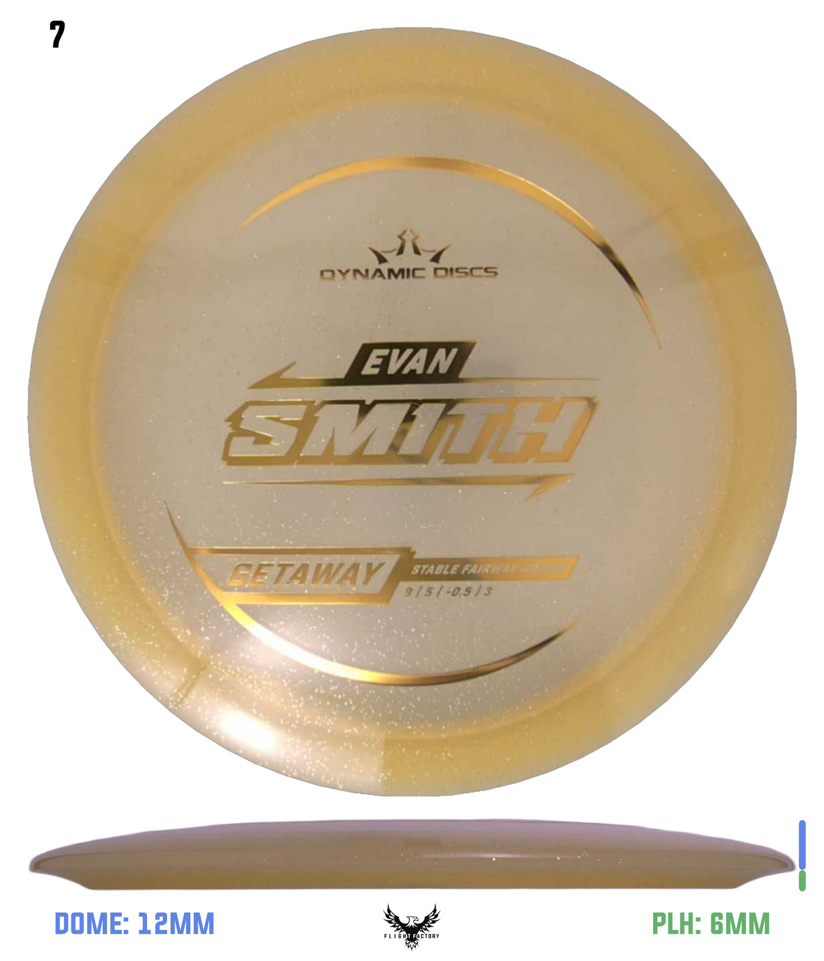 Dynamic Discs Lucid Gold Metal Flake Getaway - Evan Smith TS (2025)