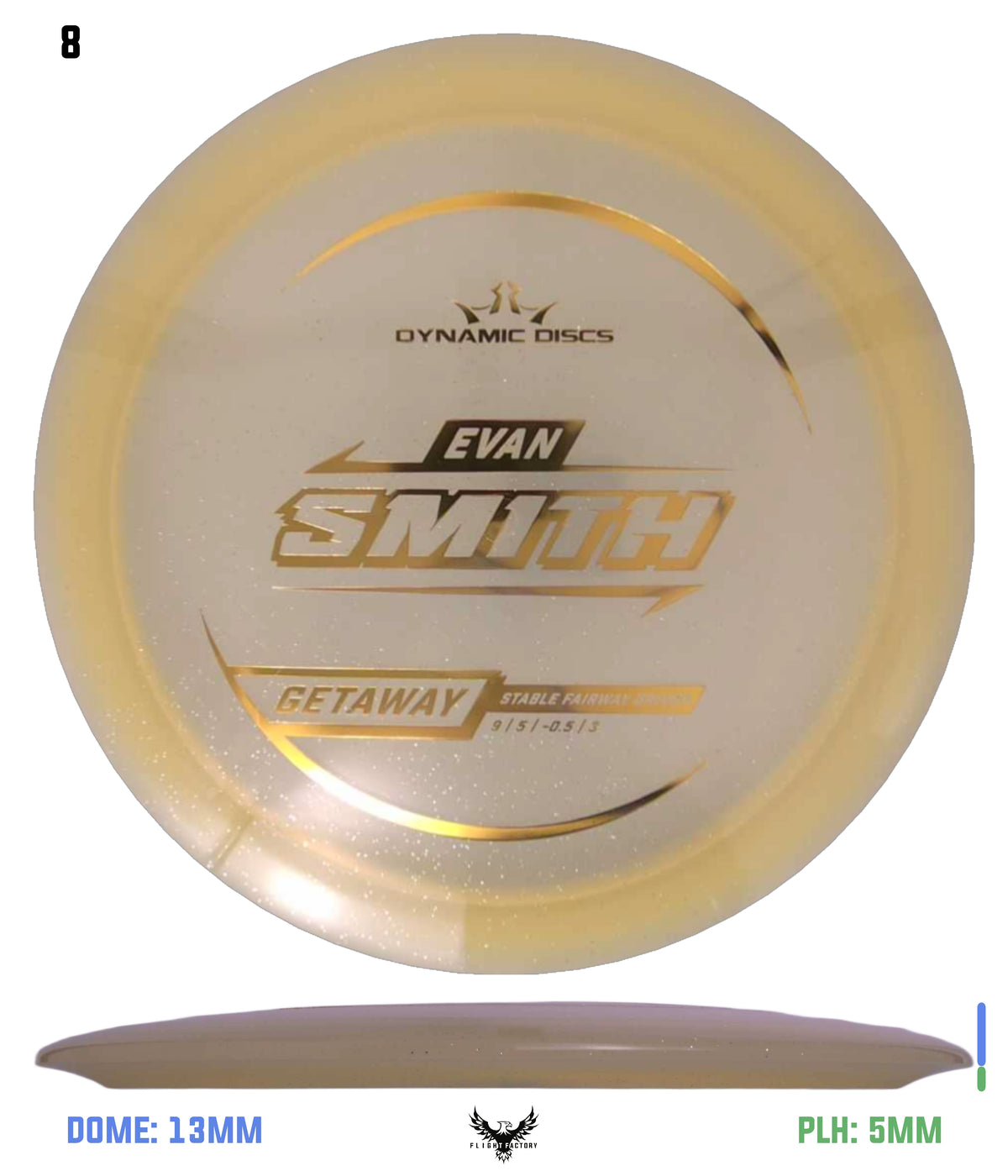 Dynamic Discs Lucid Gold Metal Flake Getaway - Evan Smith TS (2025)
