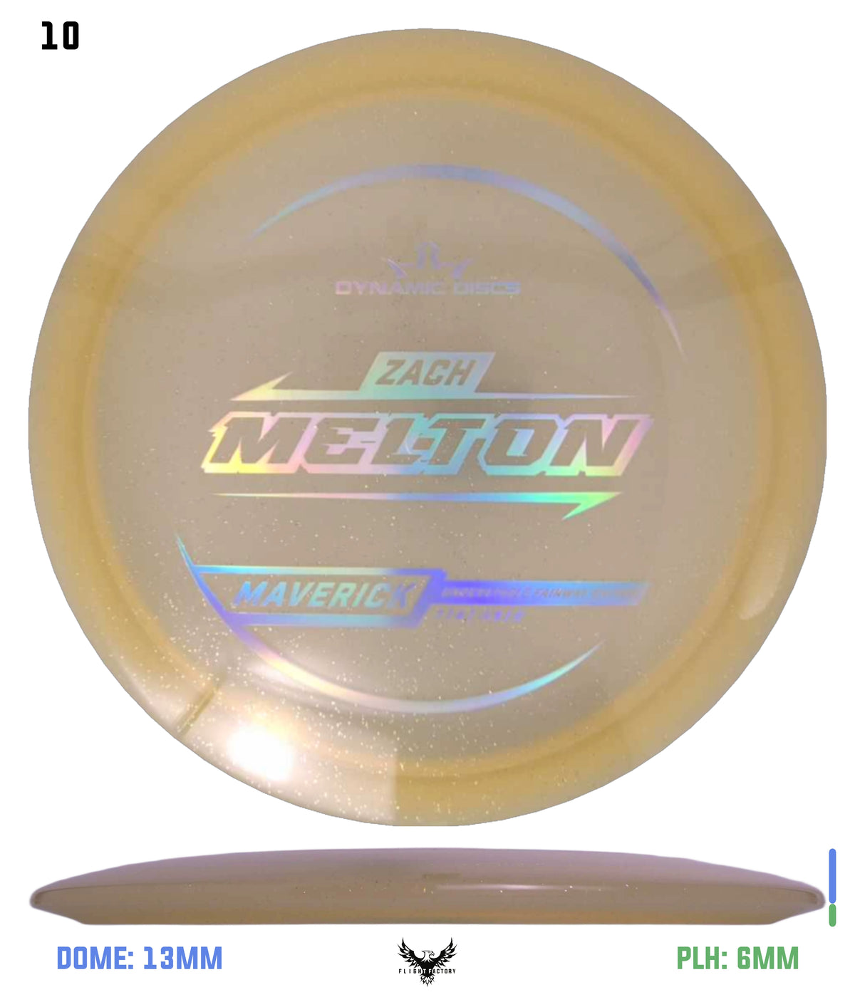 Dynamic Discs Lucid Gold Metal Flake Maverick - Zach Melton TS (2025)