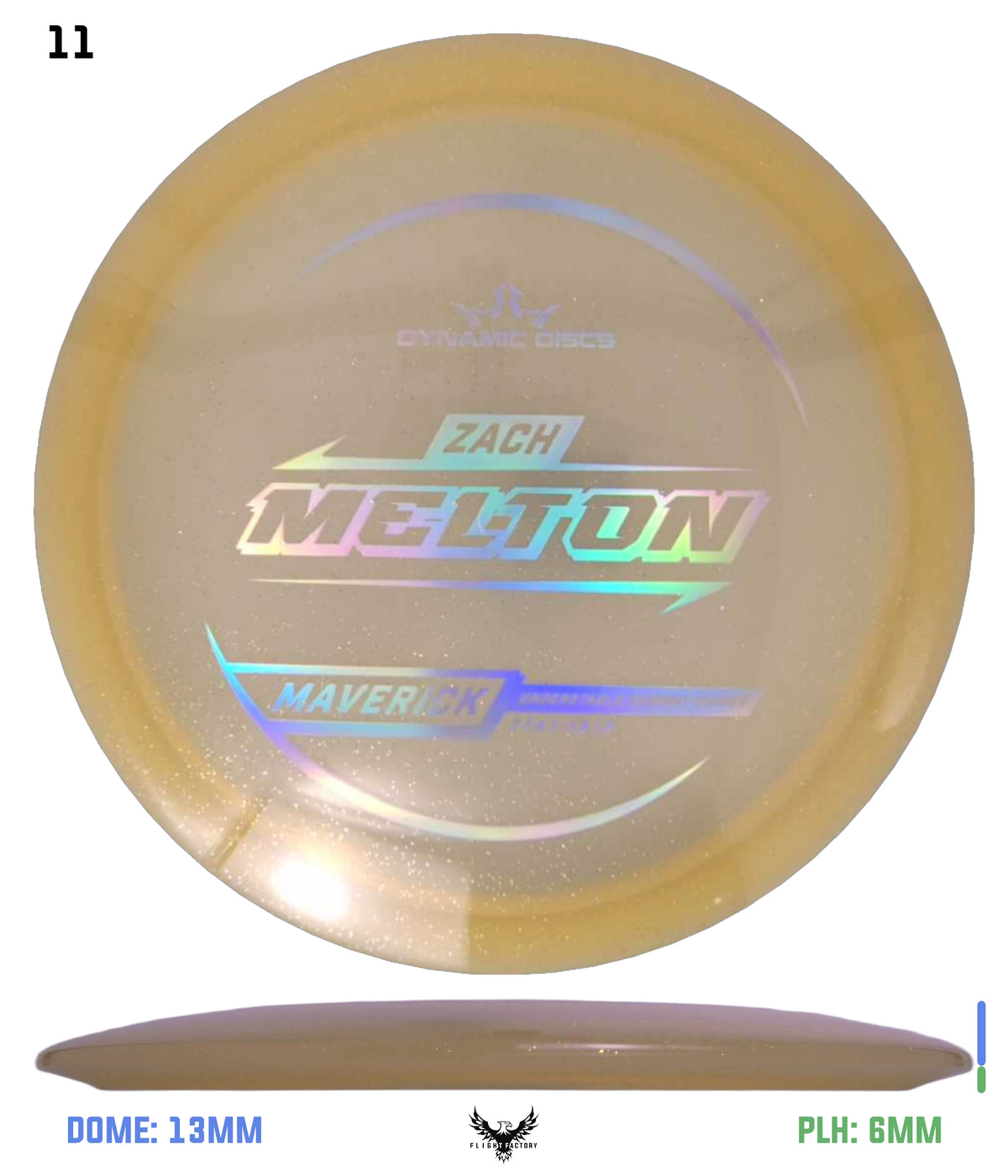 Dynamic Discs Lucid Gold Metal Flake Maverick - Zach Melton TS (2025)