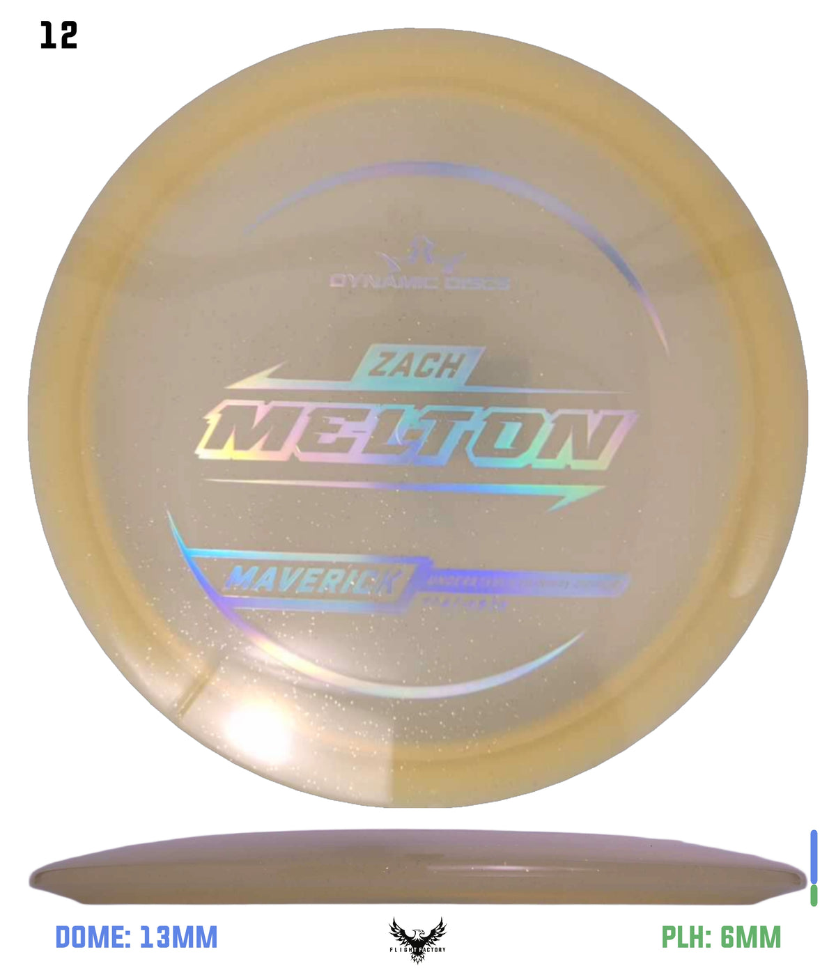 Dynamic Discs Lucid Gold Metal Flake Maverick - Zach Melton TS (2025)