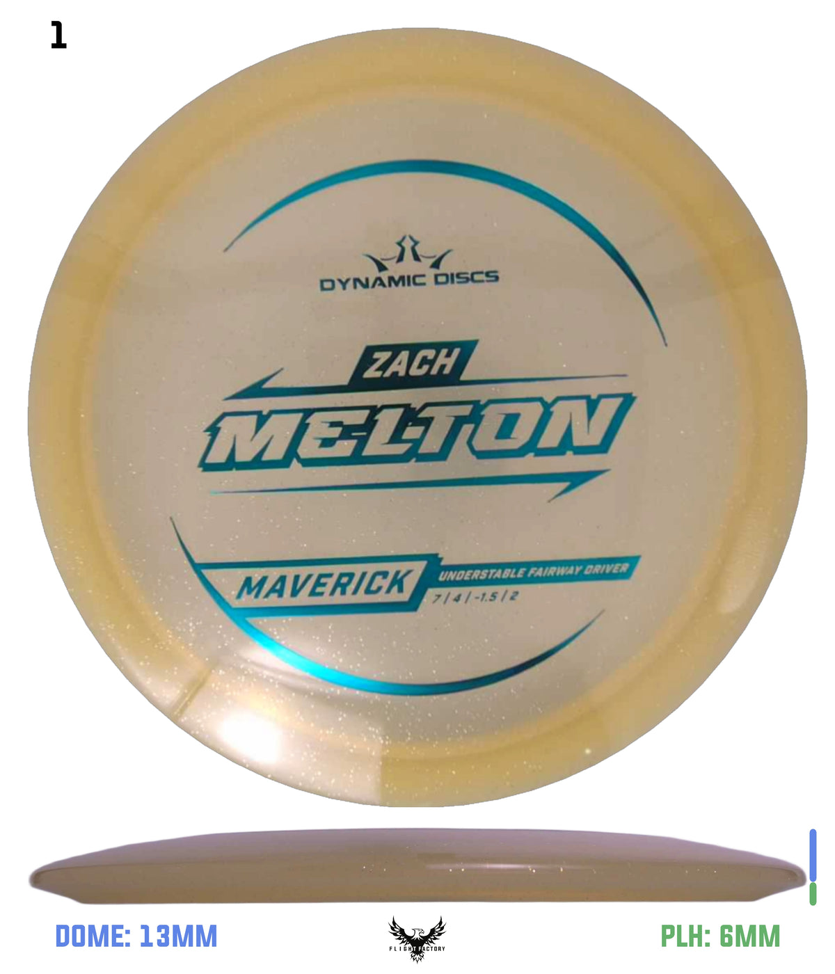Dynamic Discs Lucid Gold Metal Flake Maverick - Zach Melton TS (2025)