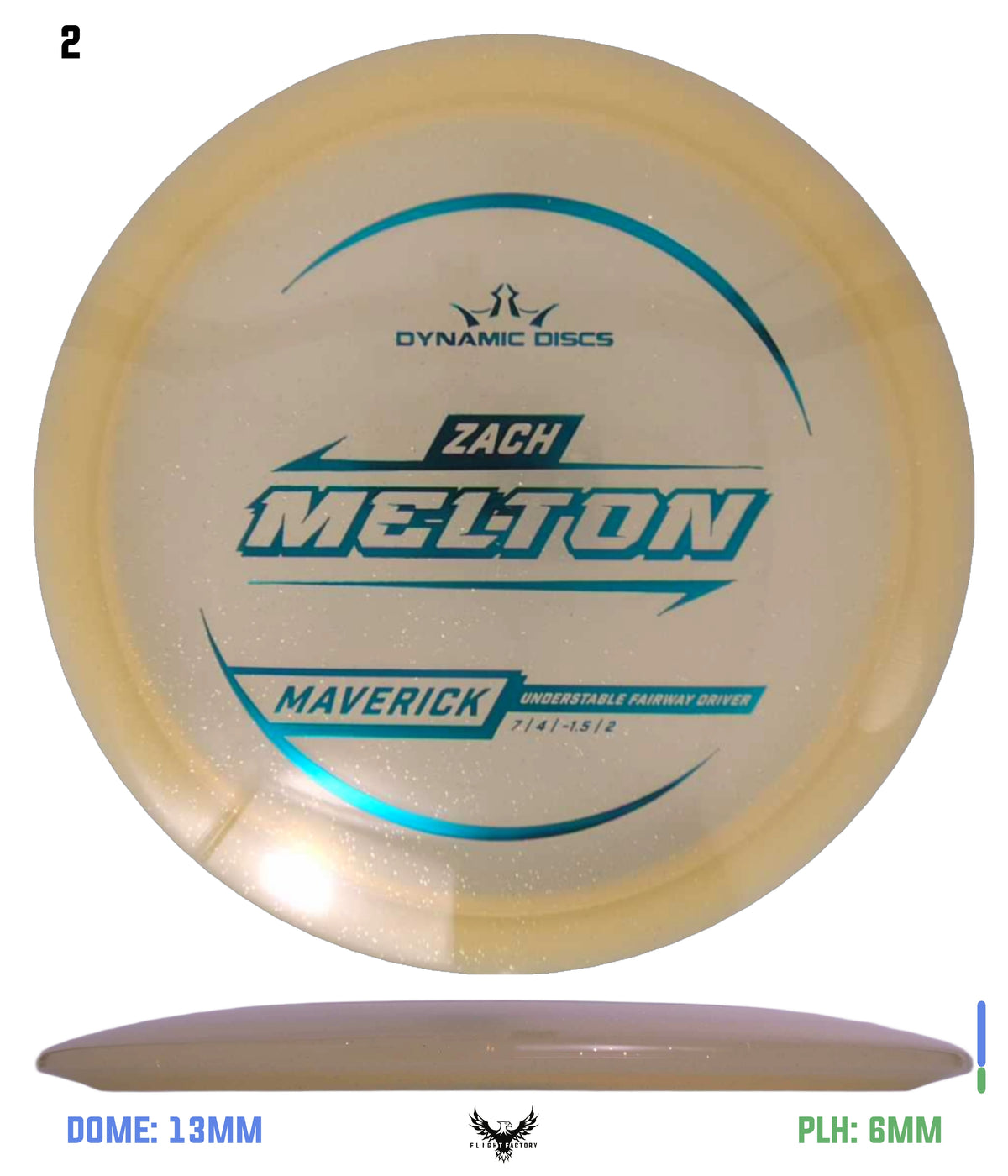 Dynamic Discs Lucid Gold Metal Flake Maverick - Zach Melton TS (2025)