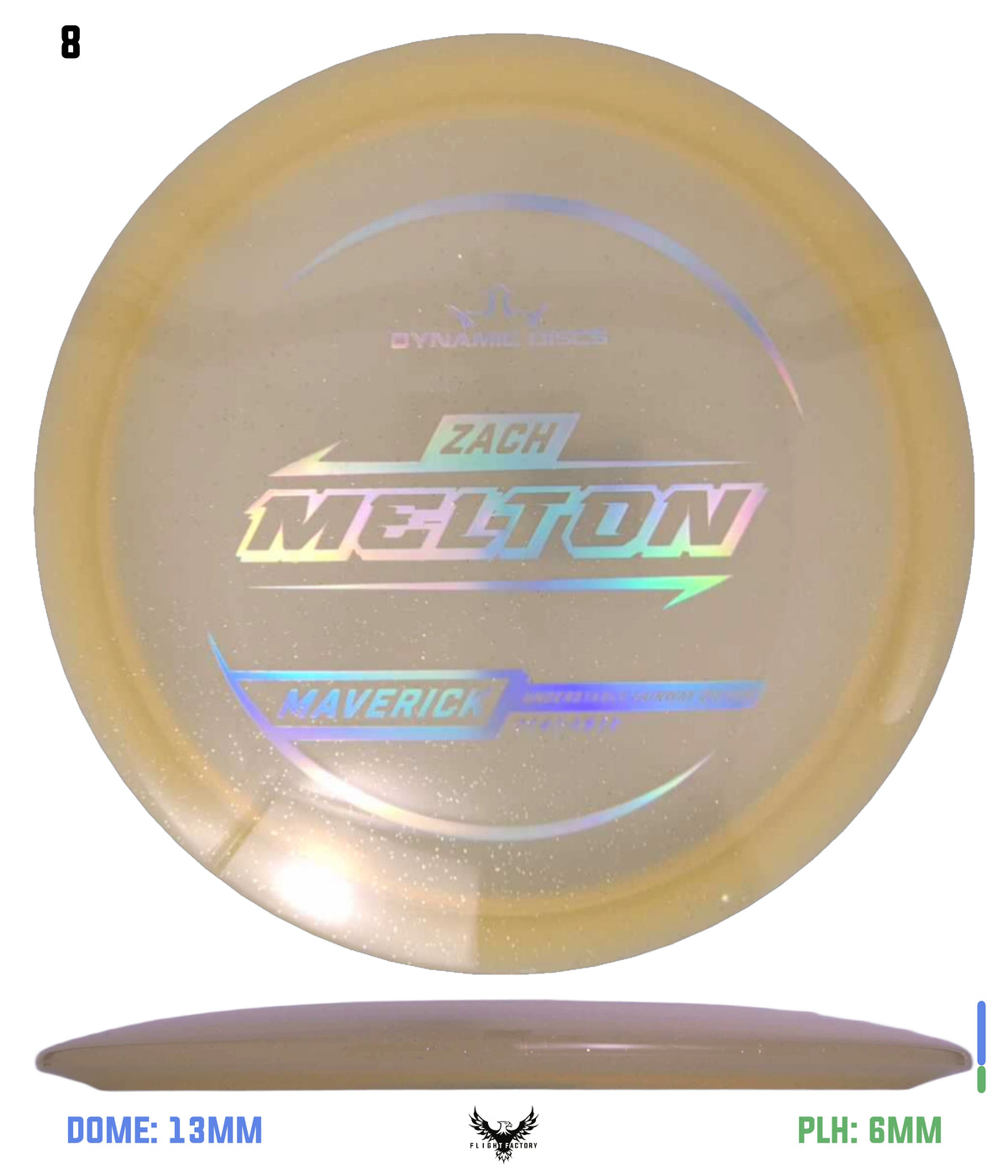 Dynamic Discs Lucid Gold Metal Flake Maverick - Zach Melton TS (2025)