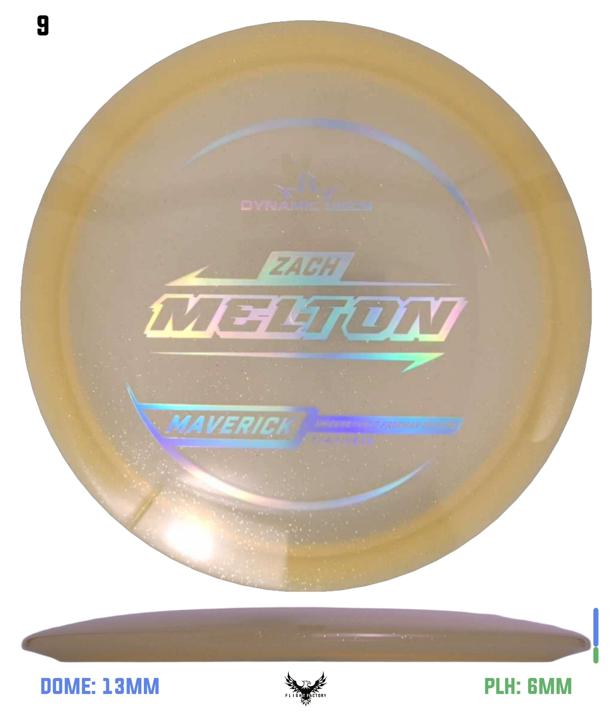 Dynamic Discs Lucid Gold Metal Flake Maverick - Zach Melton TS (2025)
