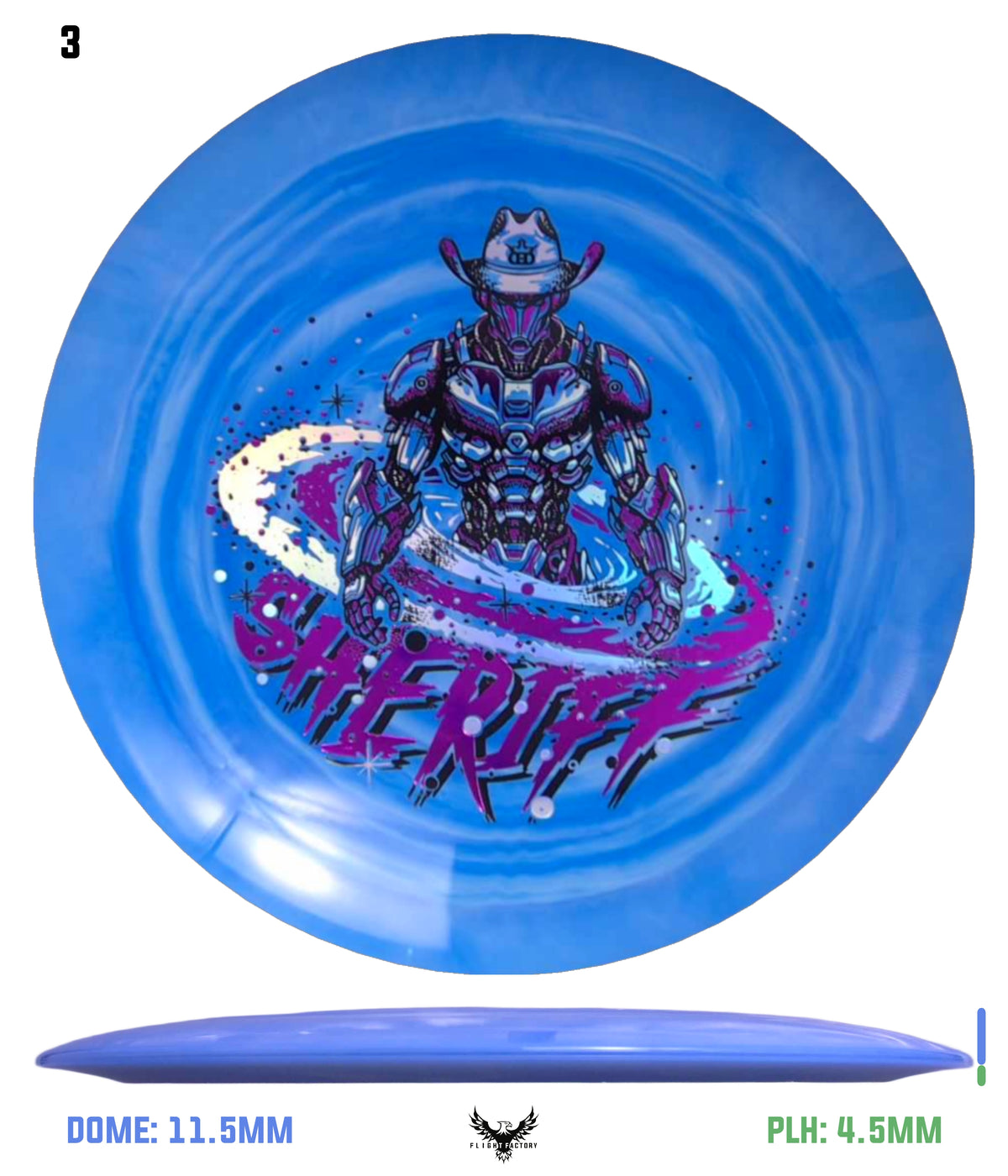 Dynamic Discs Fuzion Swirl Sheriff - Galactic Lawman