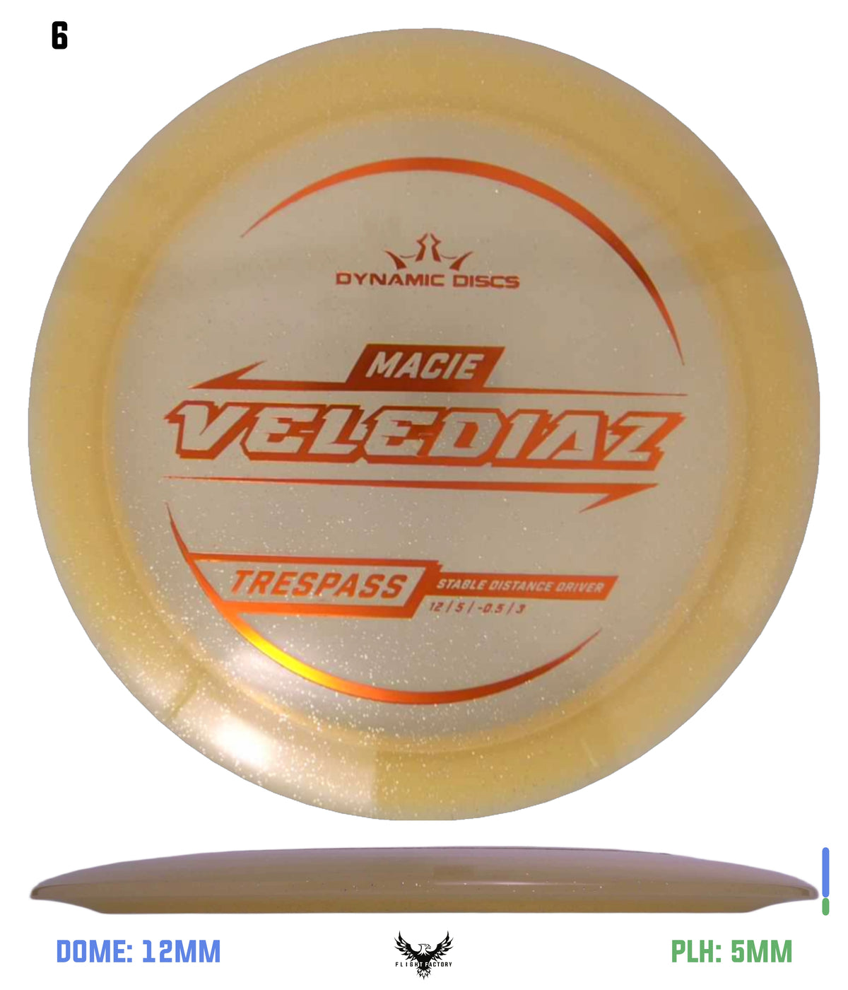 Dynamic Discs Lucid Gold Metal Flake Trespass - Macie Velediaz (2025)