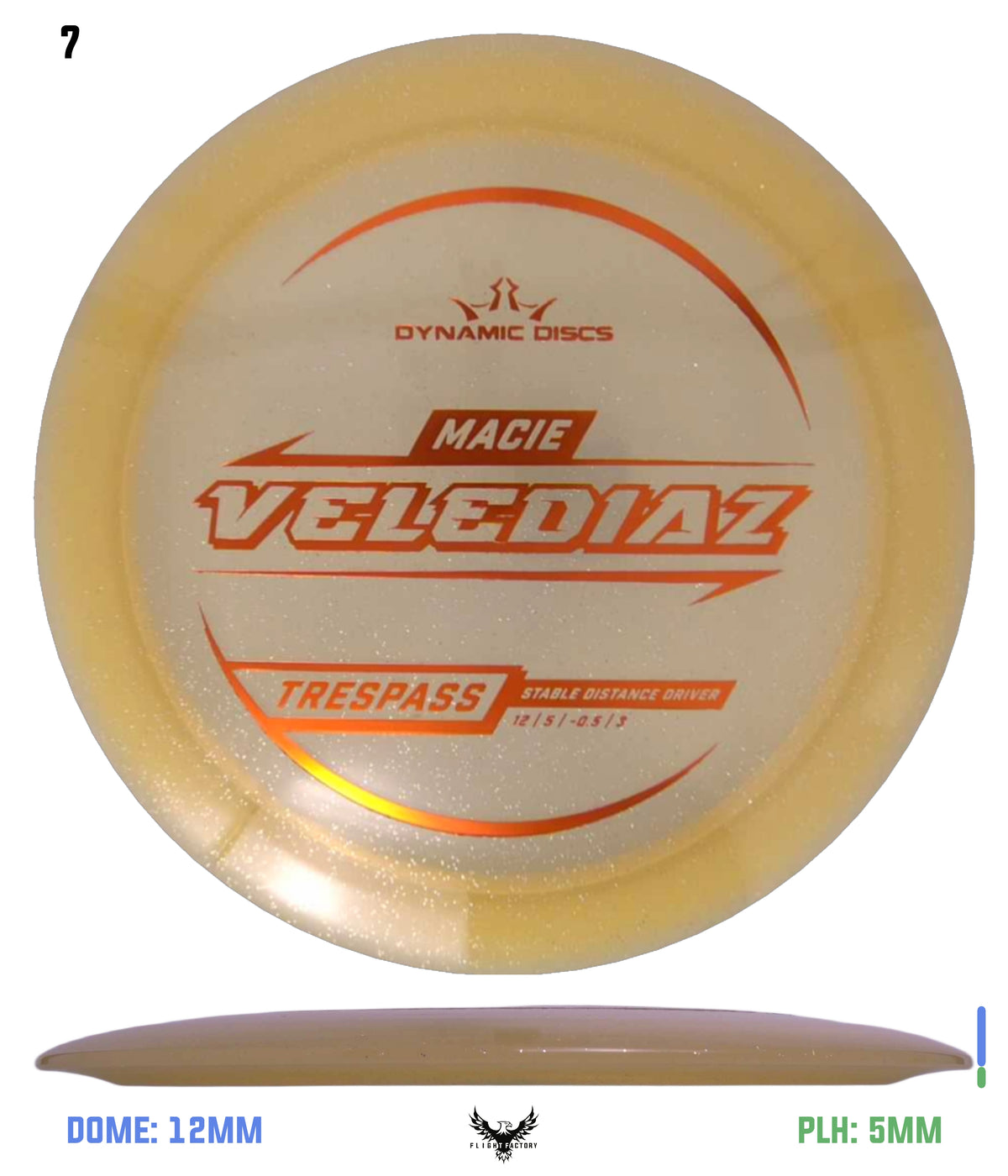 Dynamic Discs Lucid Gold Metal Flake Trespass - Macie Velediaz (2025)