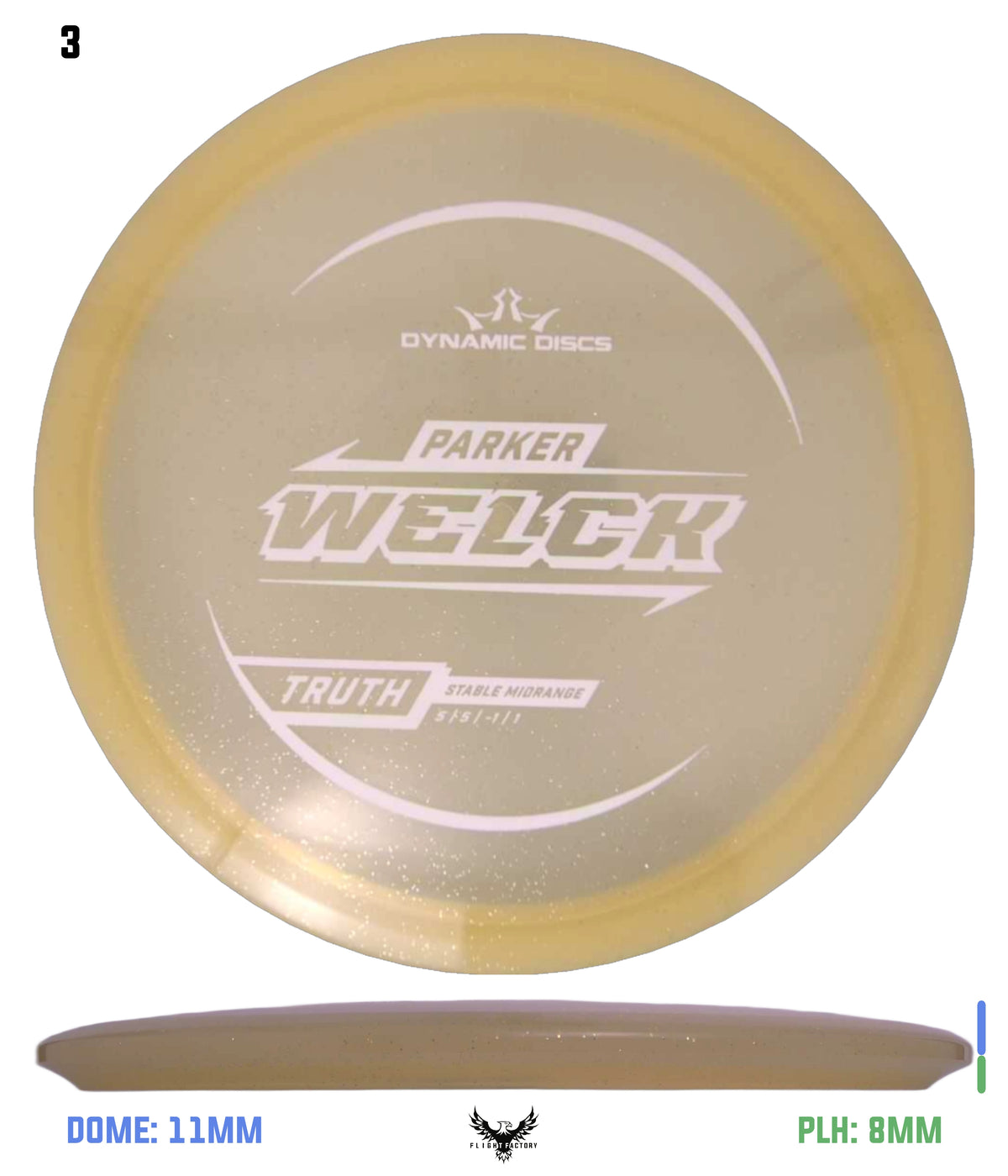 Dynamic Discs Lucid Gold Metal Flake Truth - Parker Welck TS (2025)