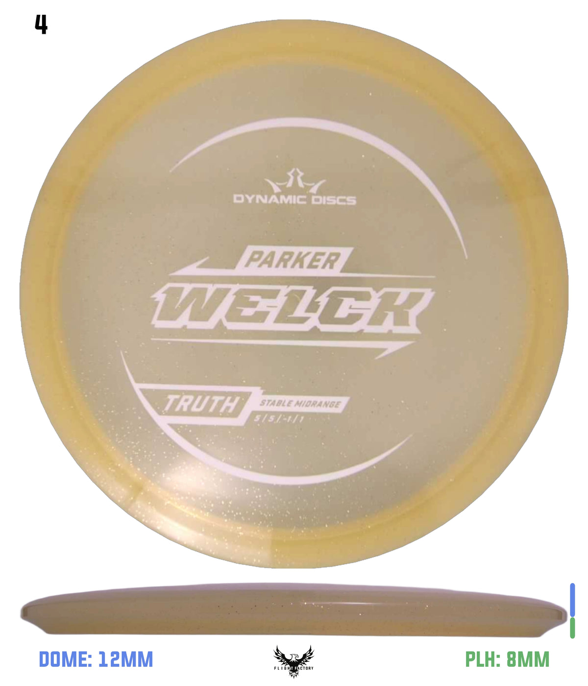 Dynamic Discs Lucid Gold Metal Flake Truth - Parker Welck TS (2025)