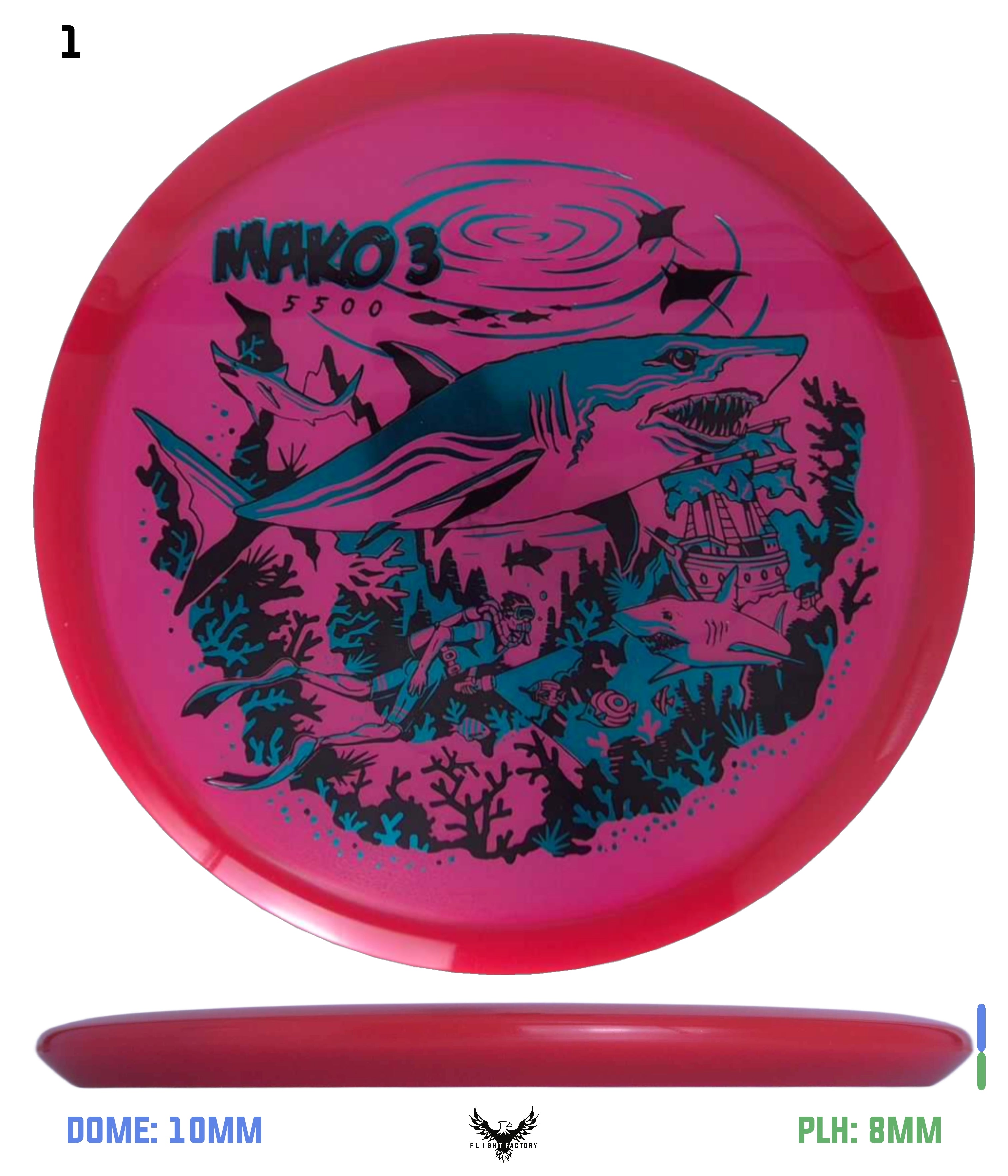 Innova Champion Mako3 - Riptide Reef - Flight Factory Discs