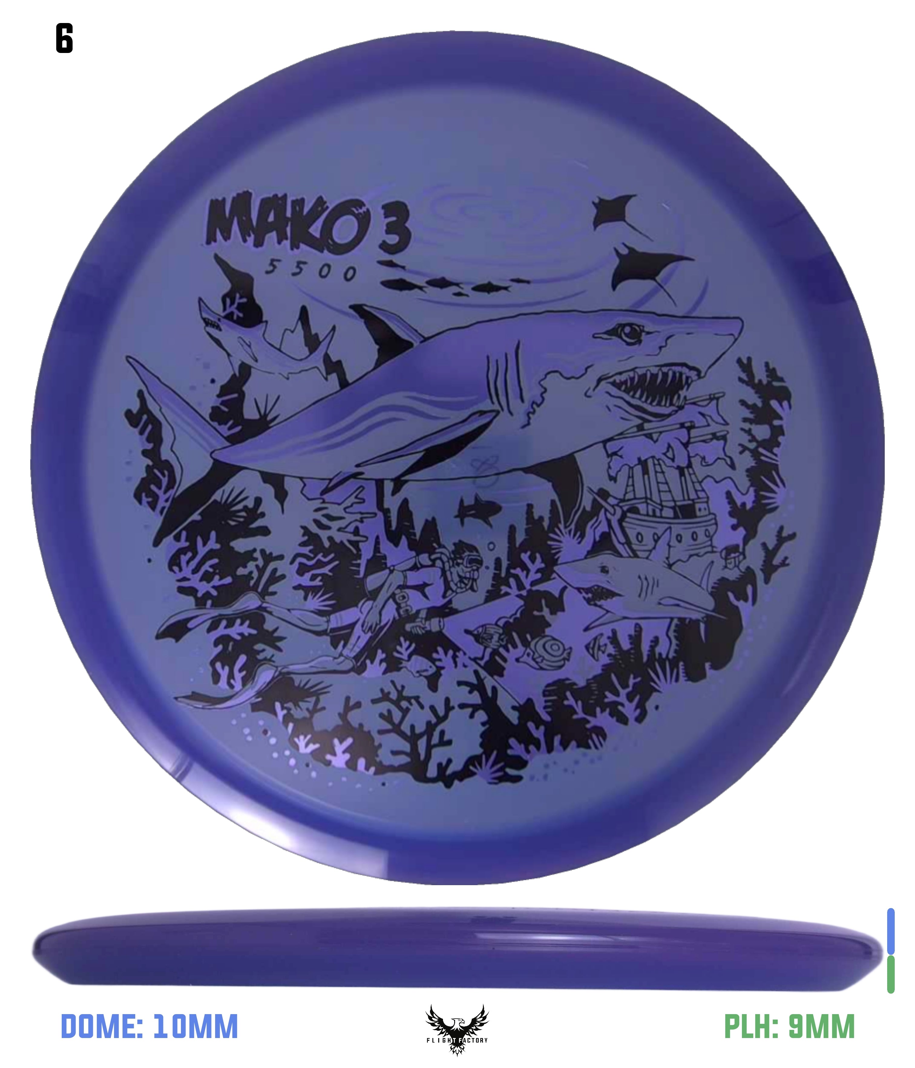Innova Champion Mako3 - Riptide Reef - Flight Factory Discs