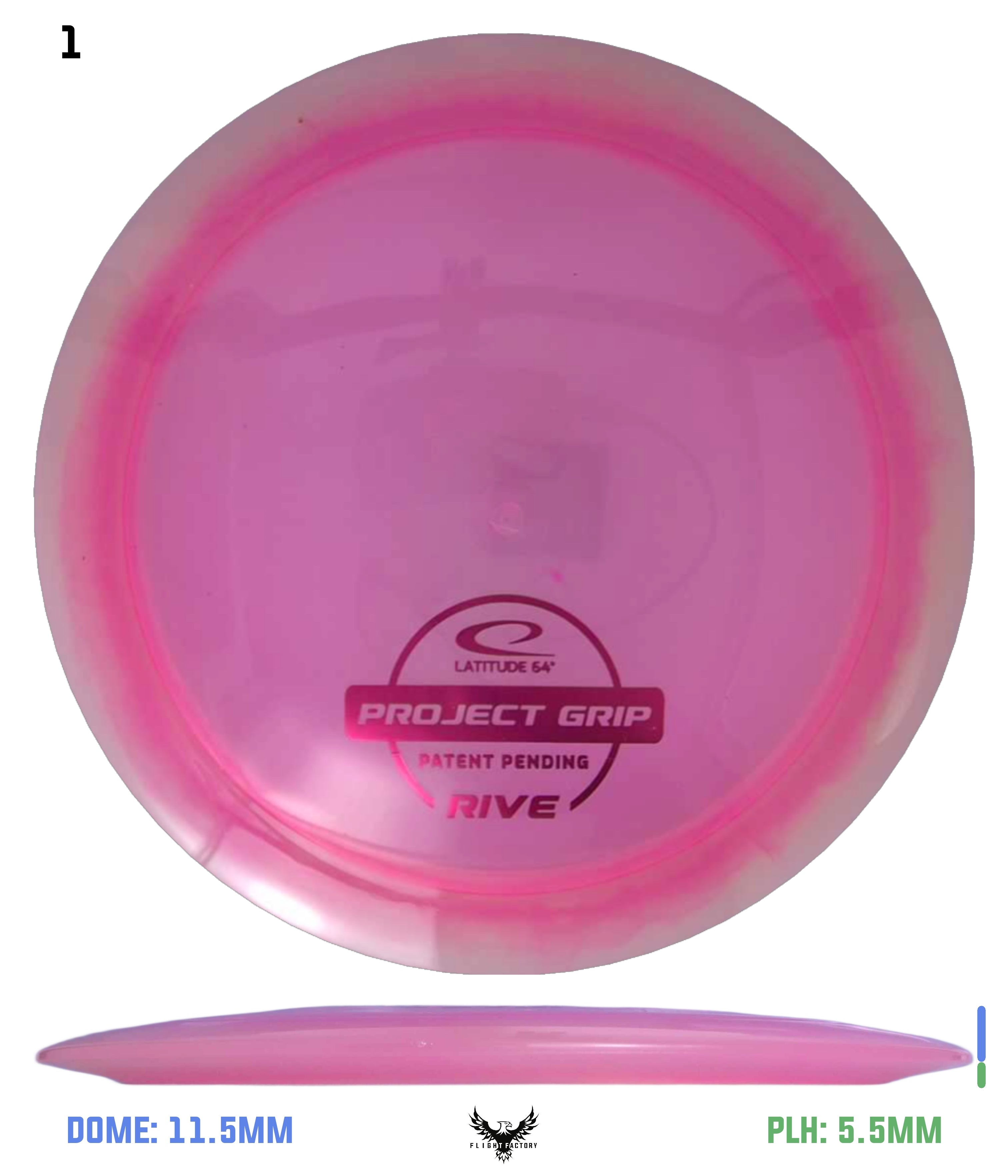 Latitude 64 Project Grip Rive - Patent Pending - Flight Factory Discs