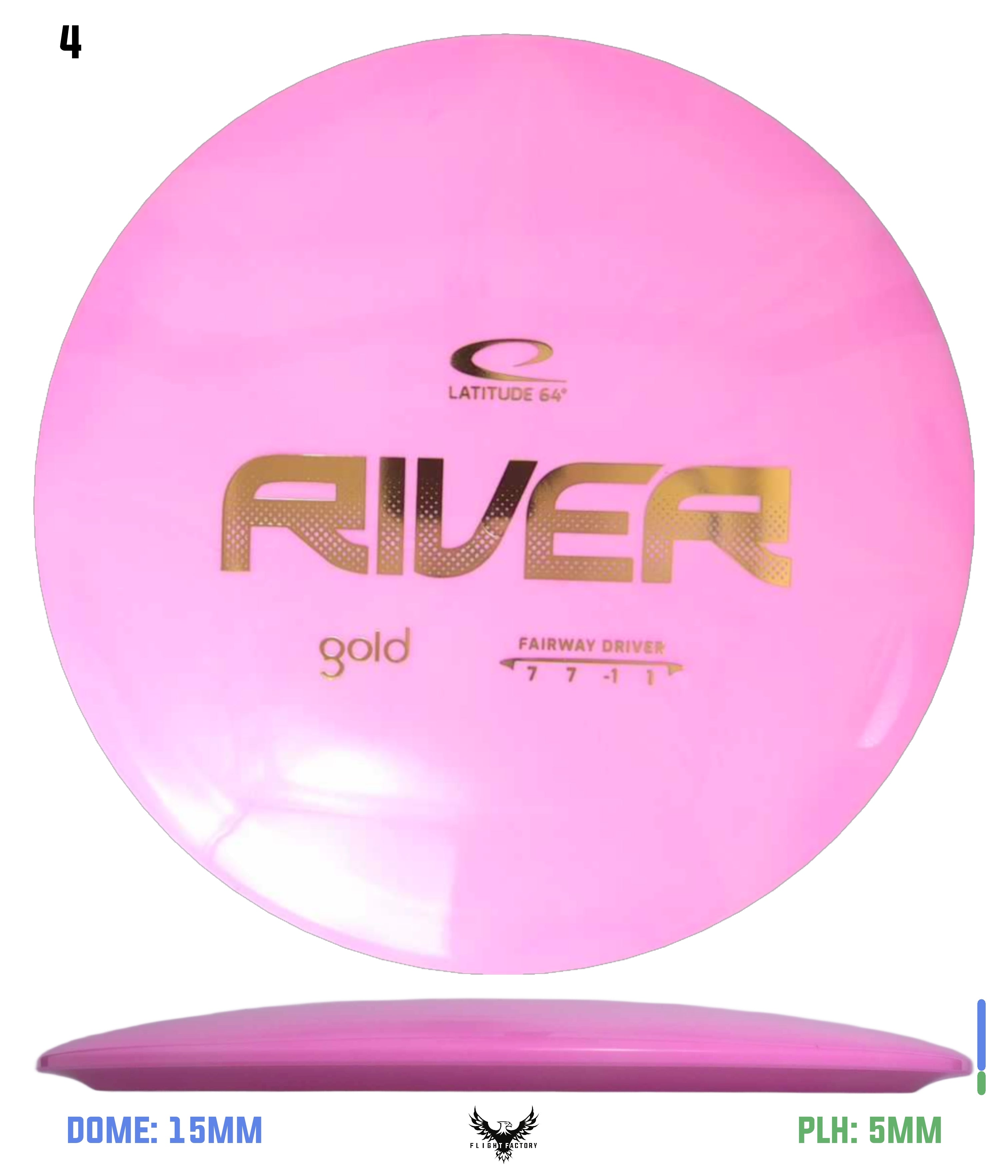 Latitude 64 Striker – Driver Fairway In Plastica Premium (Opto, Gold Line Burst) Per Disc Golf