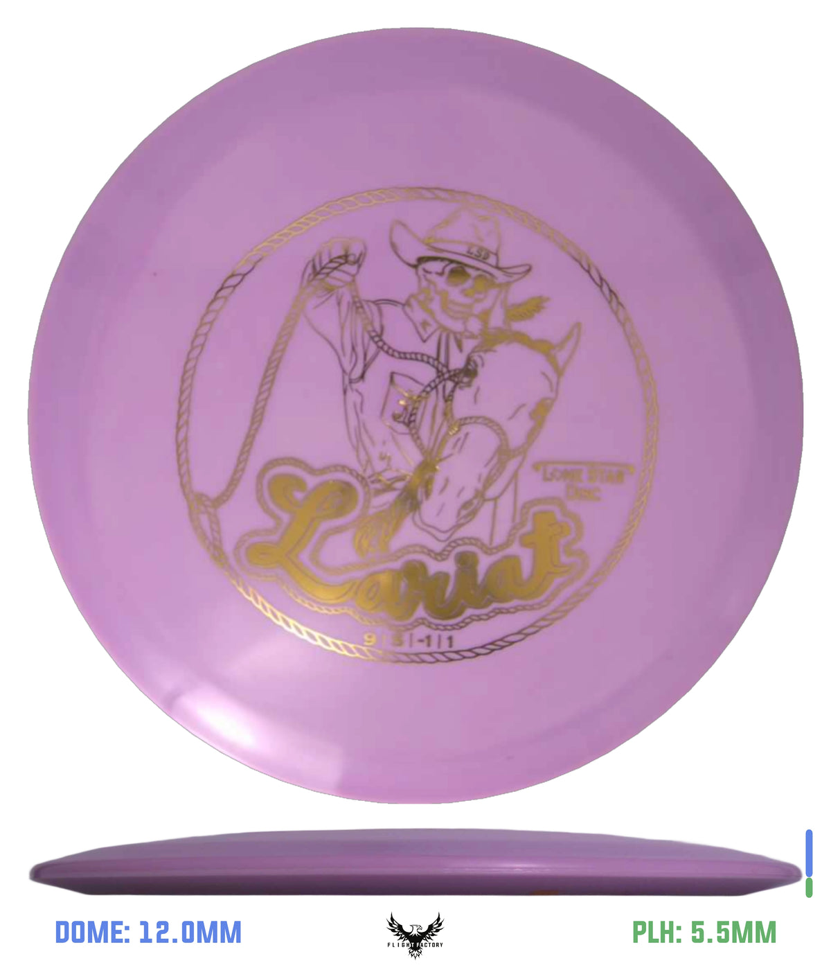 Lone Star Disc Bravo Lariat - Skeleton Cowboy