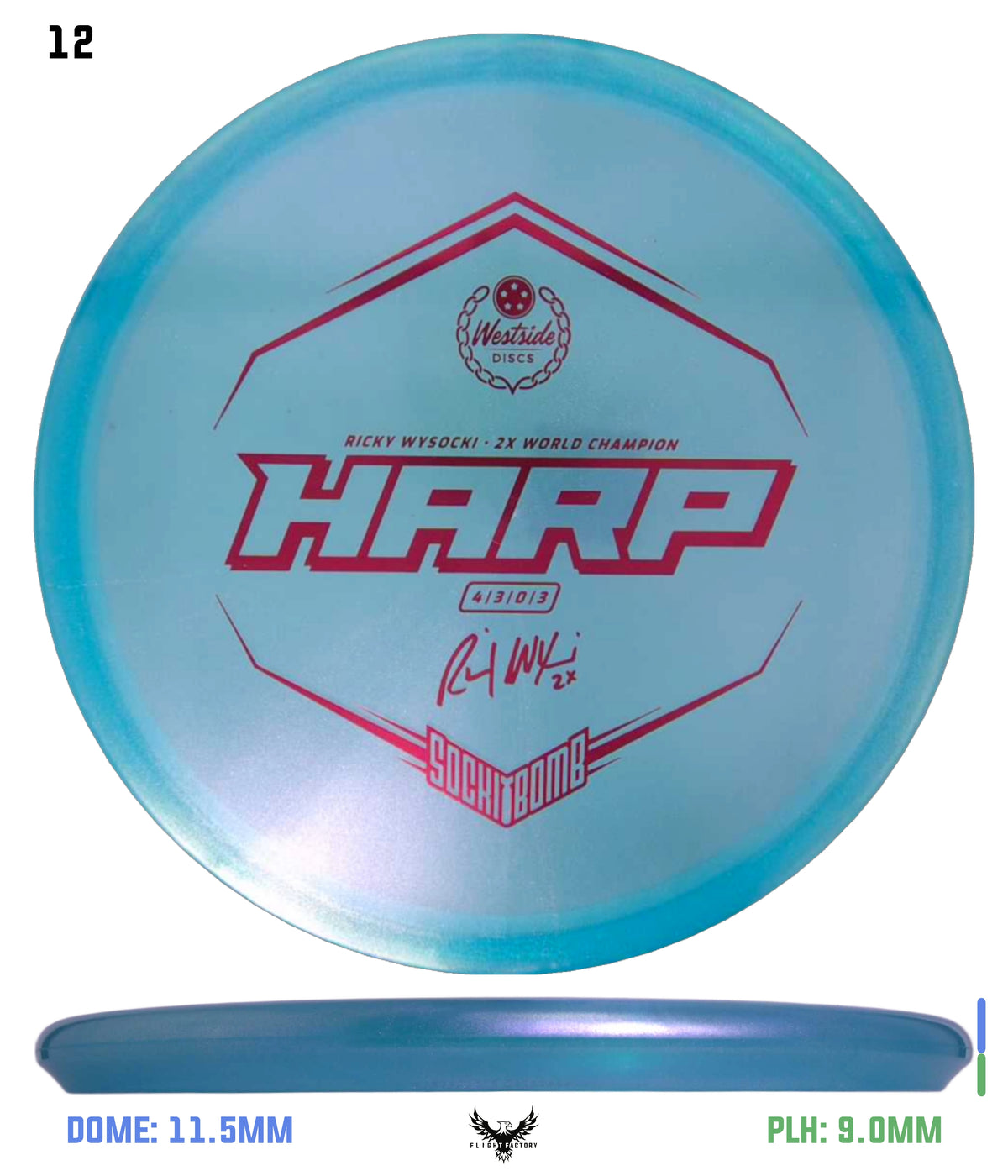Westside Discs VIP Glimmer Ice Harp - Ricky Wysocki 2022
