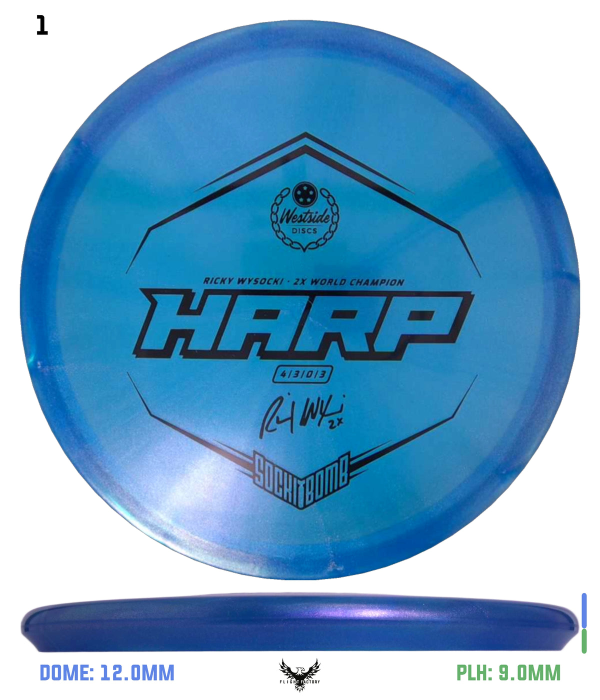 Westside Discs VIP Glimmer Ice Harp - Ricky Wysocki 2022