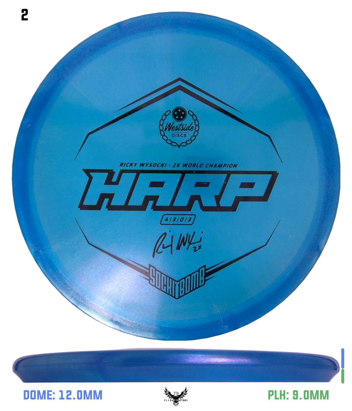 Westside Discs VIP Glimmer Ice Harp - Ricky Wysocki 2022