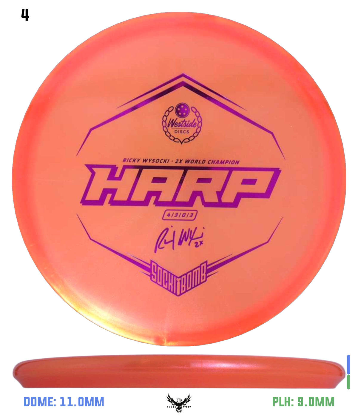 Westside Discs VIP Glimmer Ice Harp - Ricky Wysocki 2022