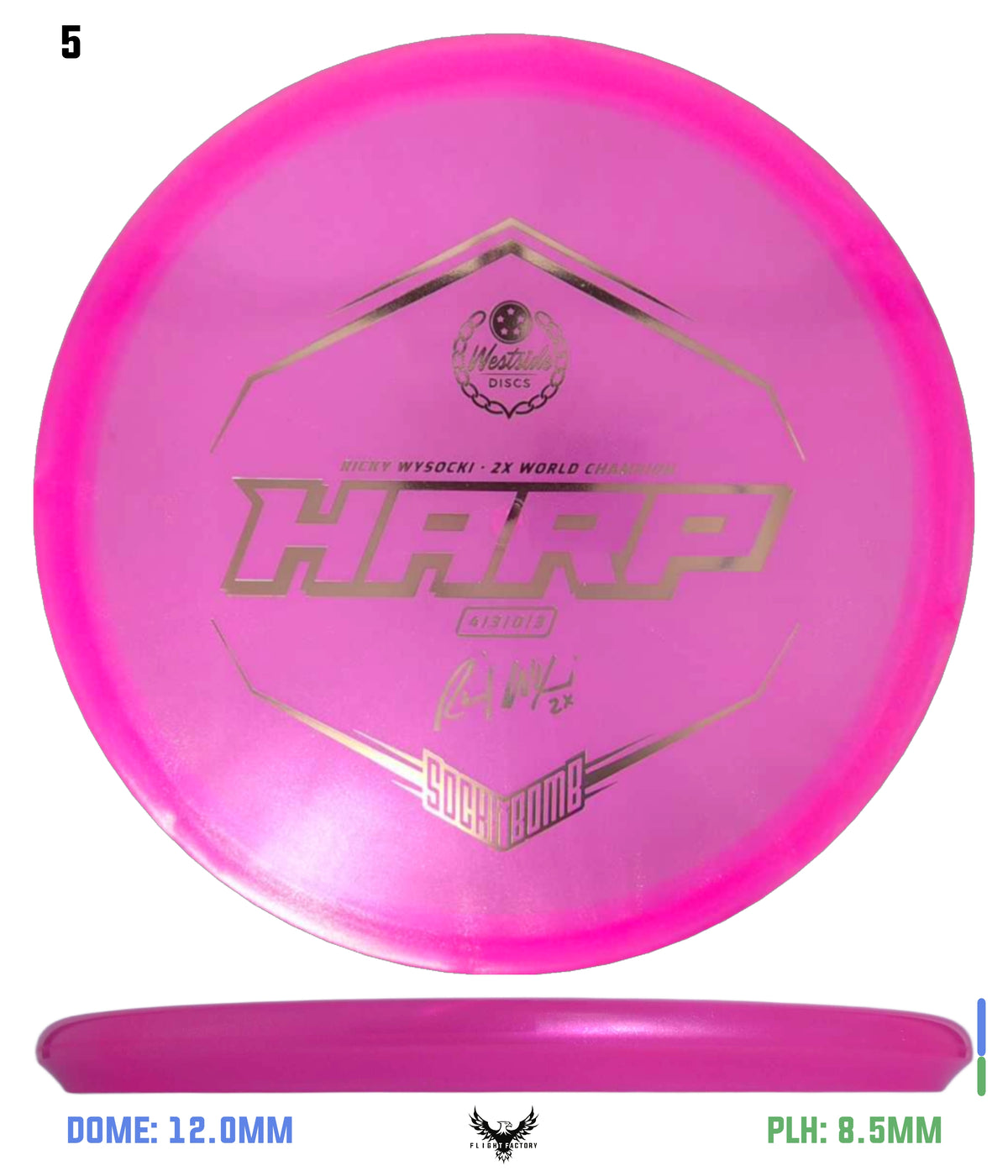 Westside Discs VIP Glimmer Ice Harp - Ricky Wysocki 2022