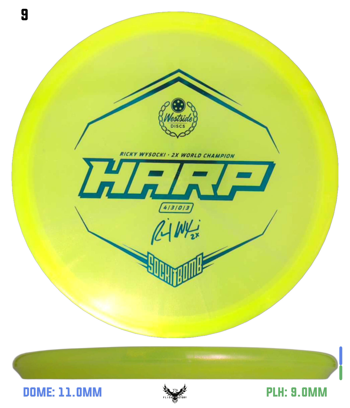 Westside Discs VIP Glimmer Ice Harp - Ricky Wysocki 2022