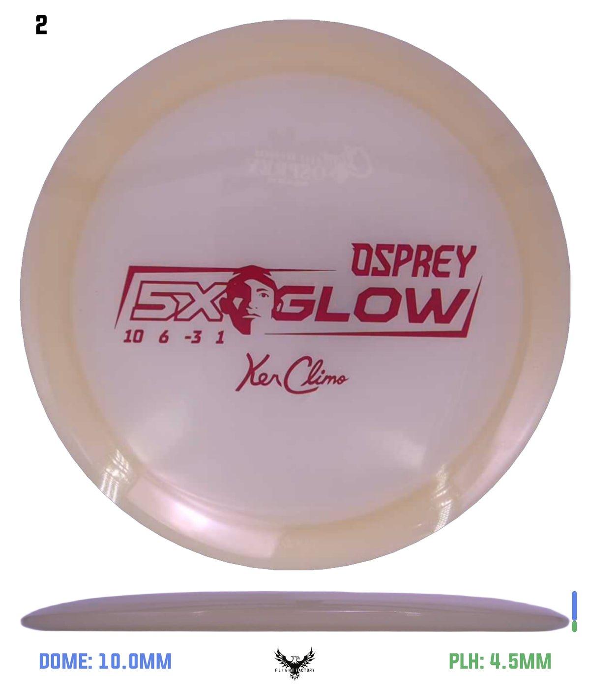 Climo Disc Golf 5x Glow Osprey (PRE-ORDER) Silver