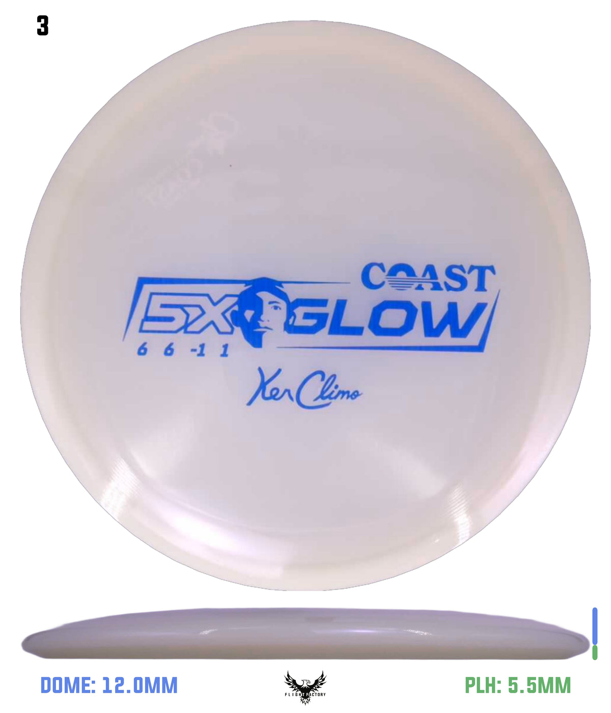 Climo Disc Golf Coast Matte Blue 178.7g