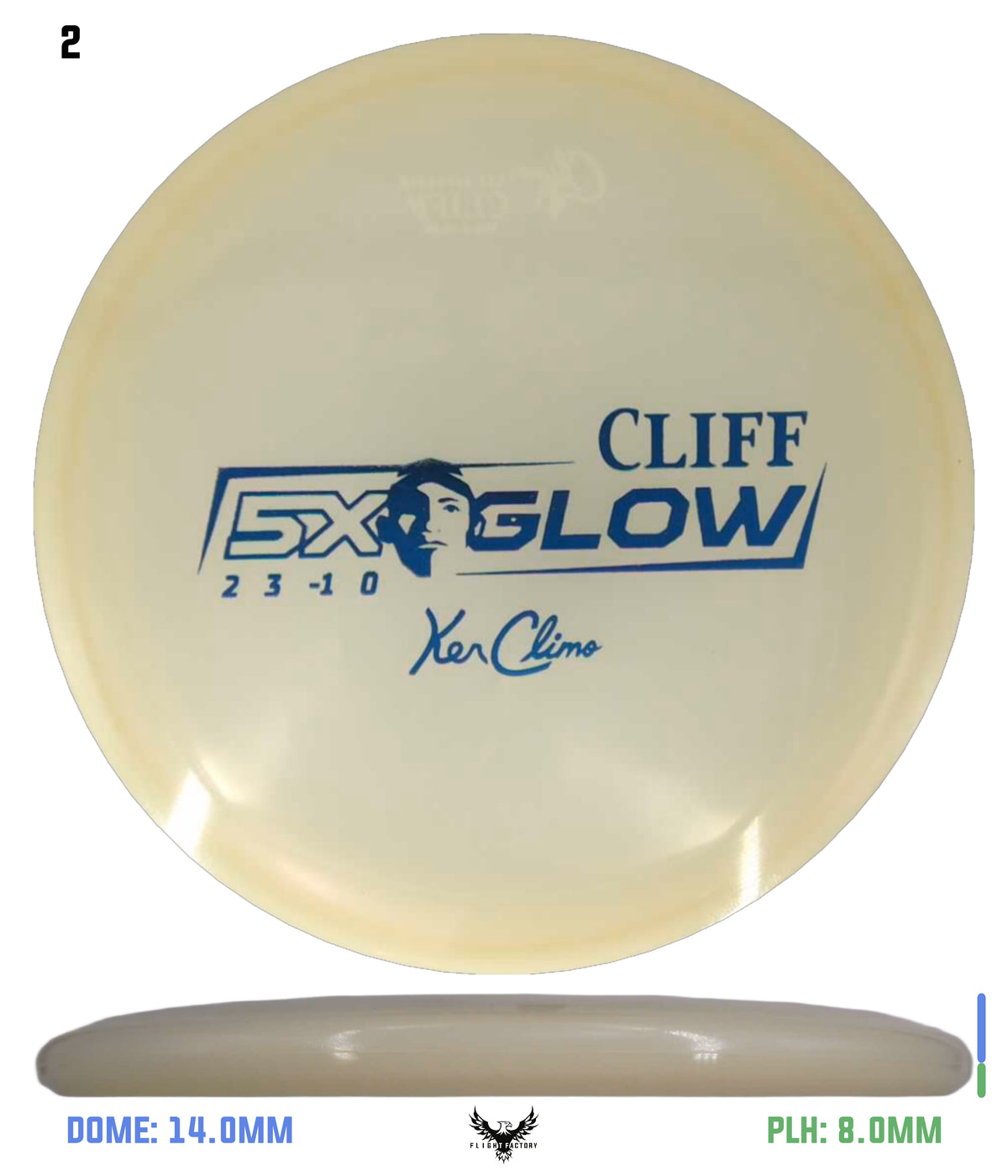 Climo Disc Golf 5x Glow Cliff