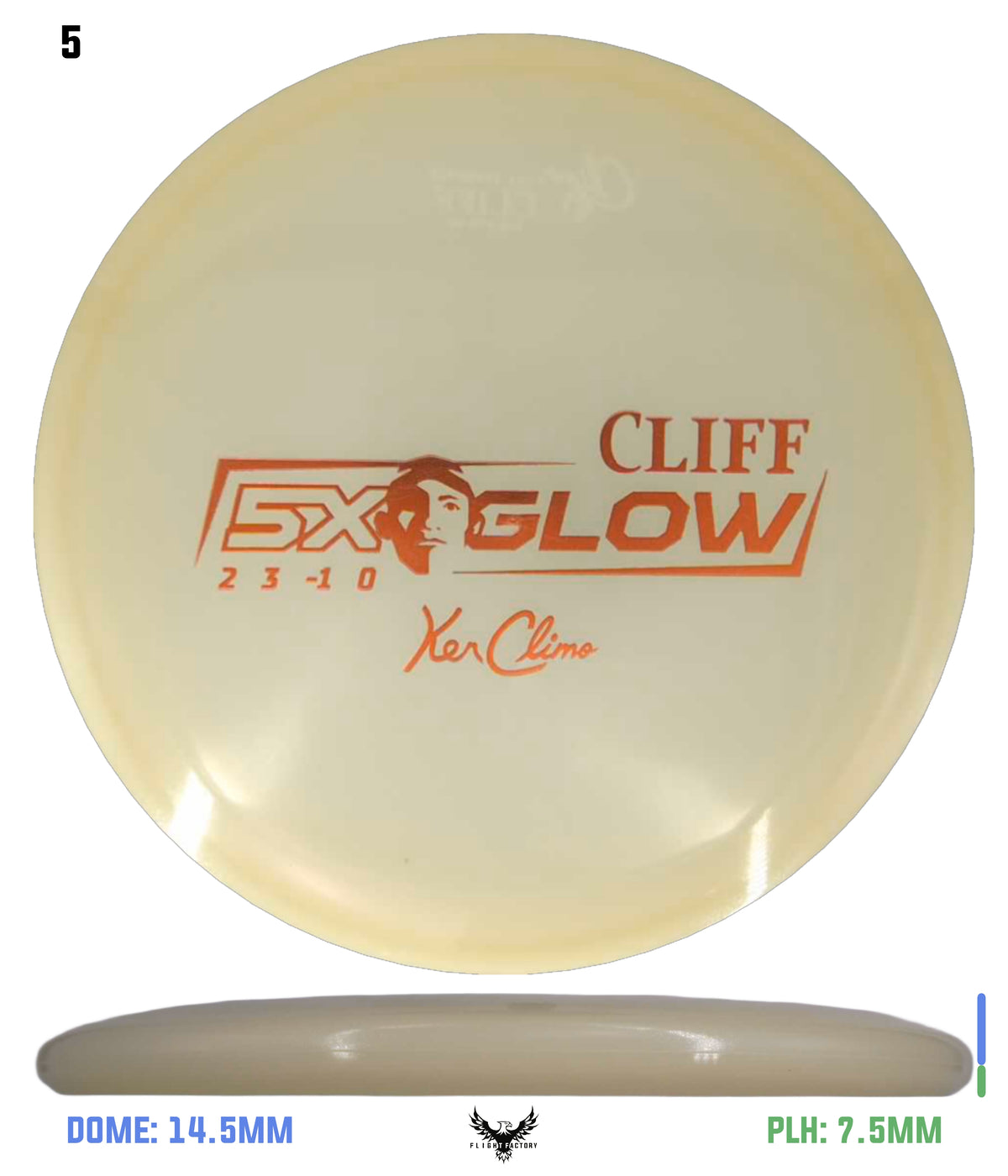 Climo Disc Golf 5x Glow Cliff
