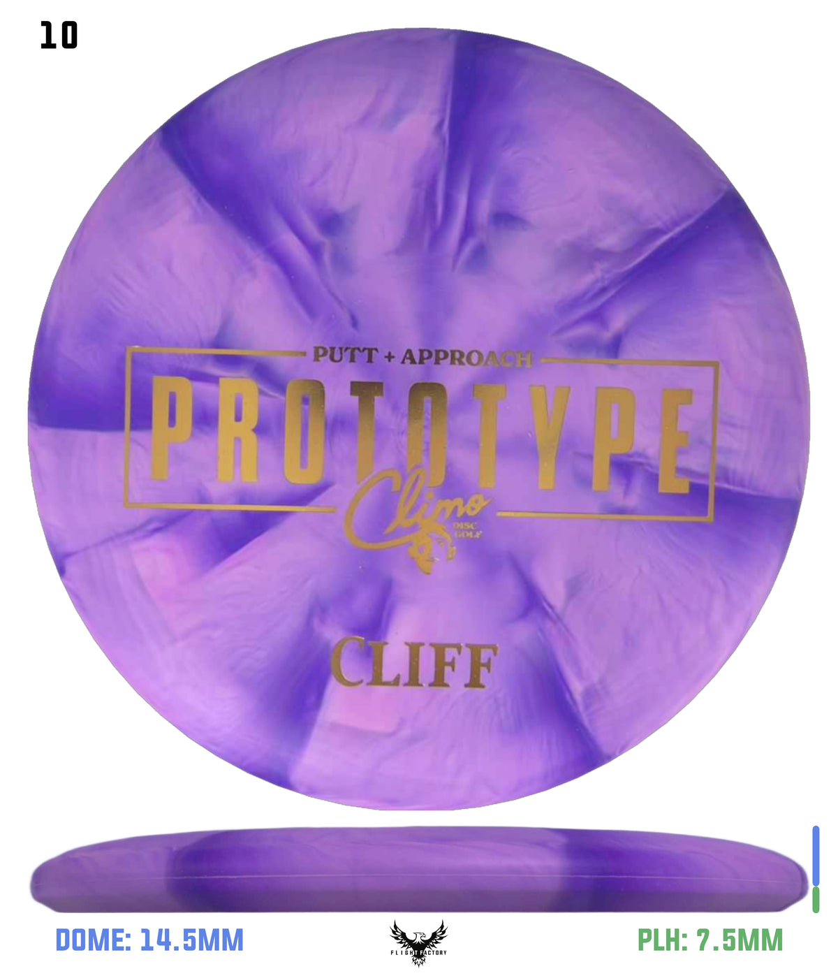 Climo Disc Golf Trophy Line Swirl Prototype Cliff
