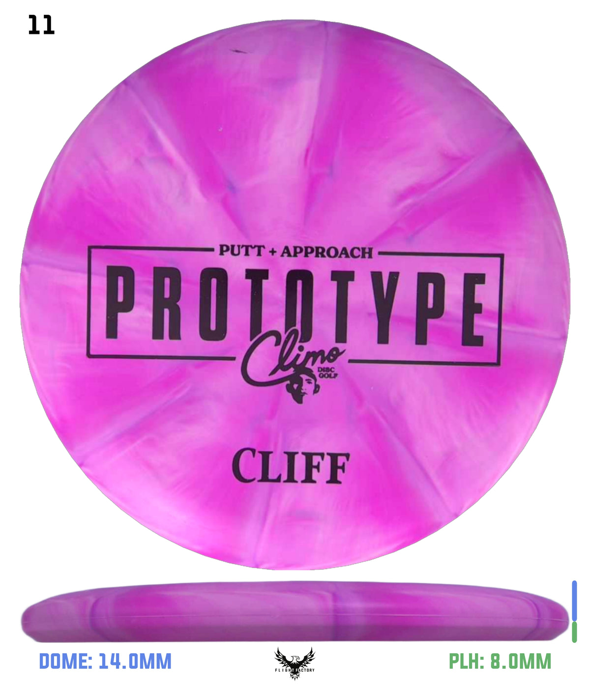 Climo Disc Golf Trophy Line Swirl Prototype Cliff