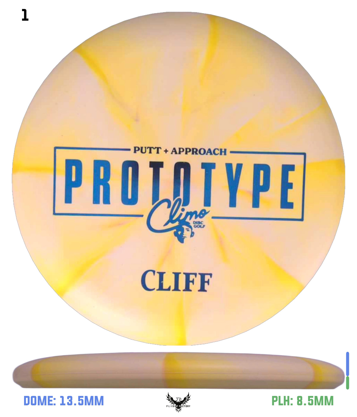 Climo Disc Golf Trophy Line Swirl Prototype Cliff