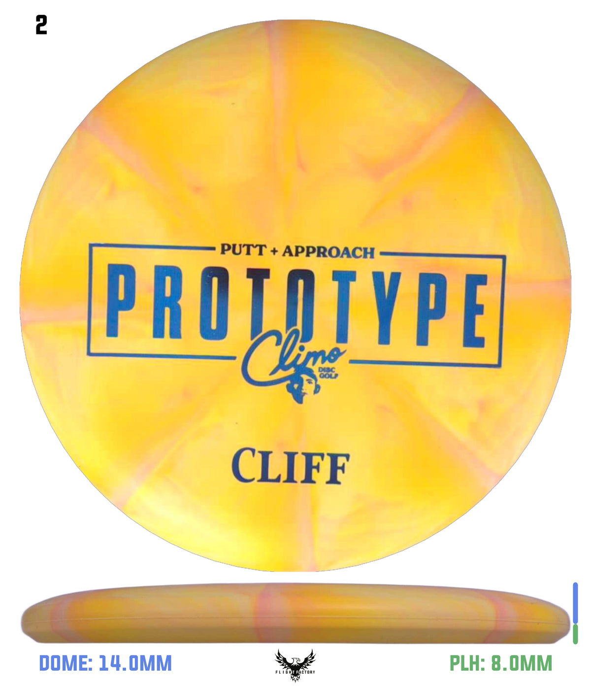 Climo Disc Golf Trophy Line Swirl Prototype Cliff