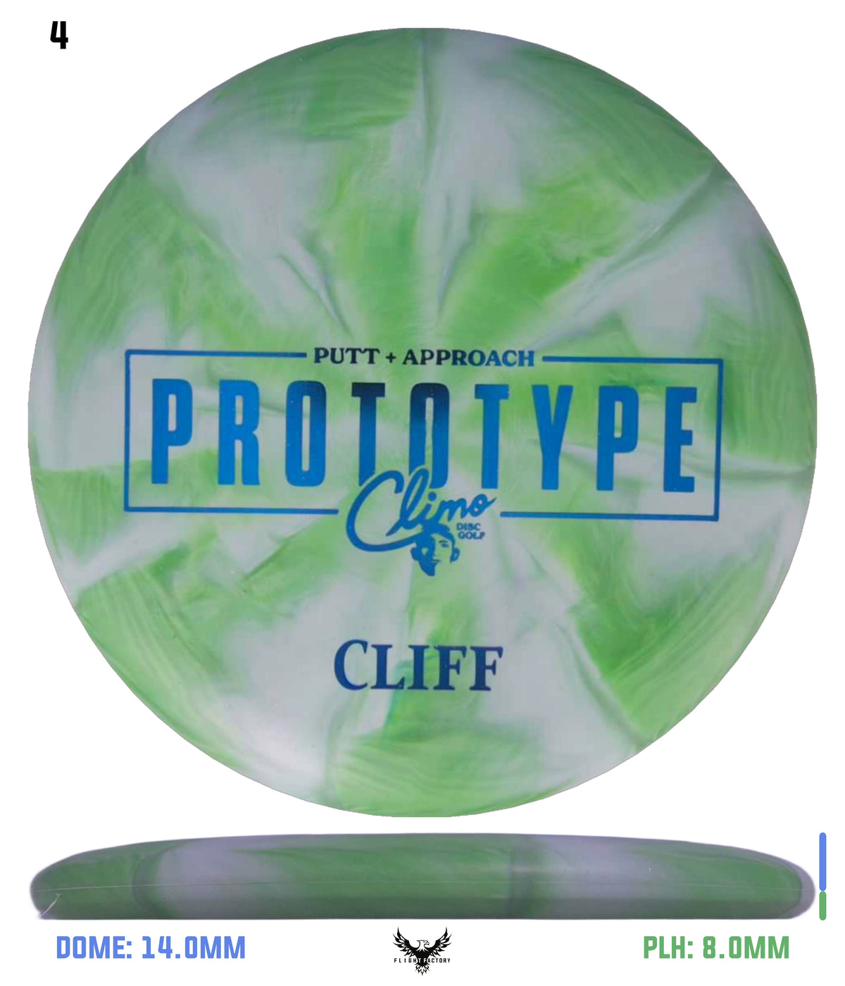 Climo Disc Golf Trophy Line Swirl Prototype Cliff