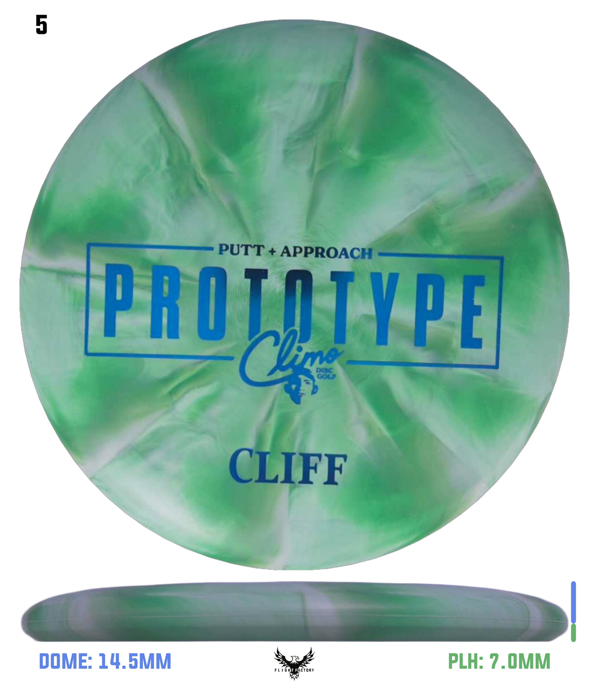 Climo Disc Golf Trophy Line Swirl Prototype Cliff