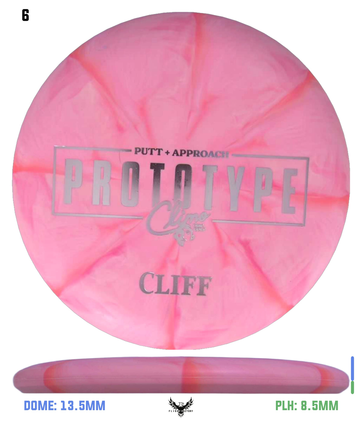 Climo Disc Golf Trophy Line Swirl Prototype Cliff