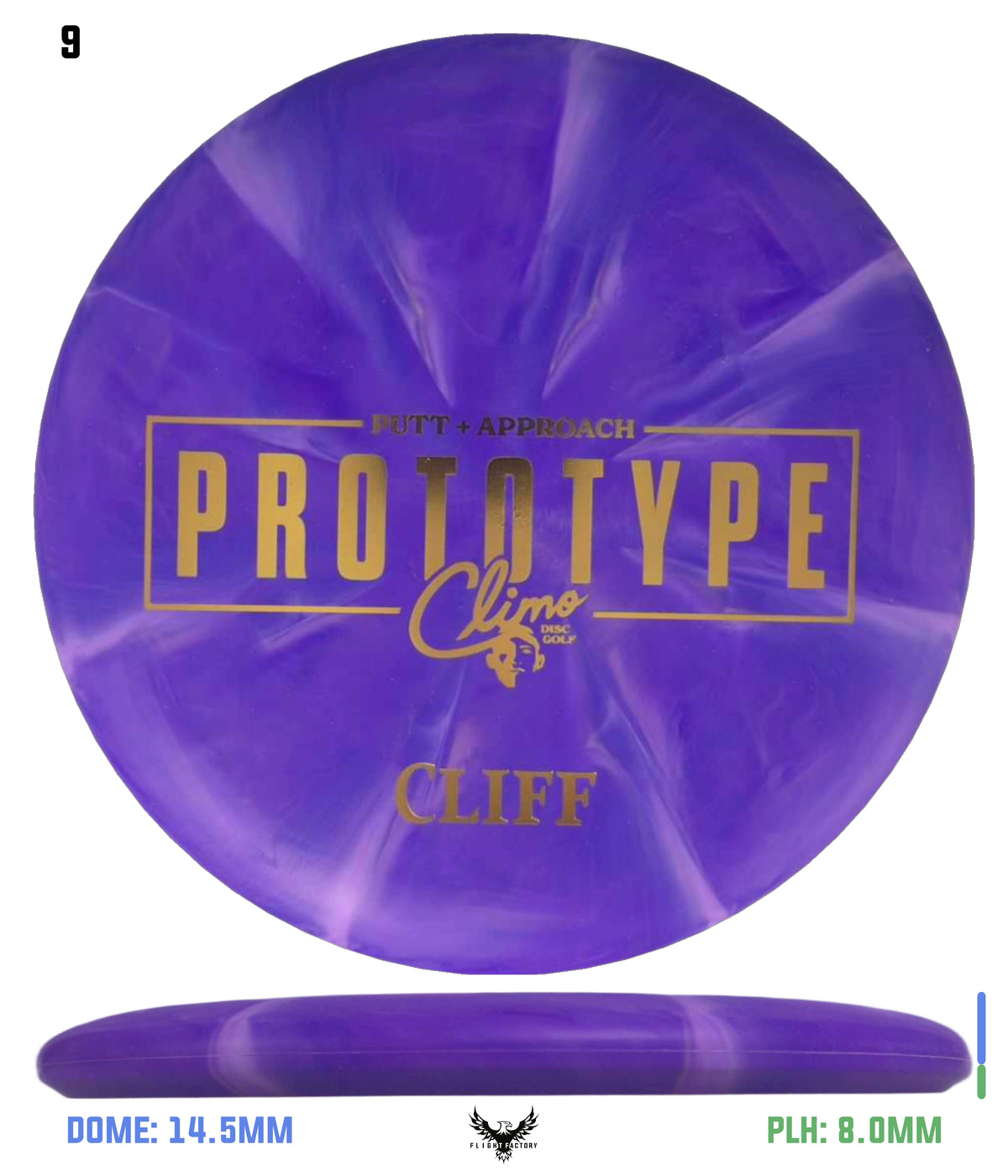 Climo Disc Golf Trophy Line Swirl Prototype Cliff