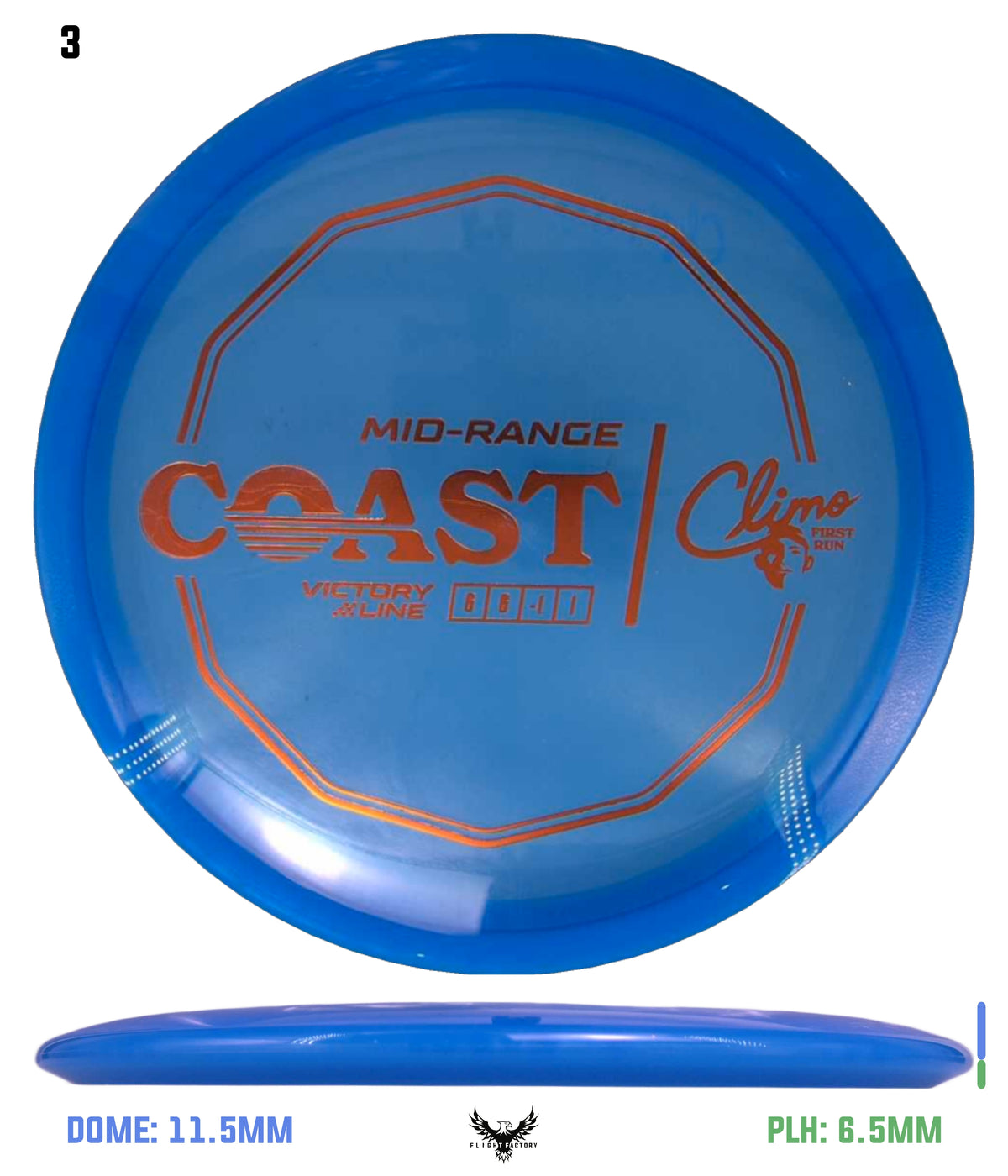 Climo Disc Golf First Run Victory Line Coast