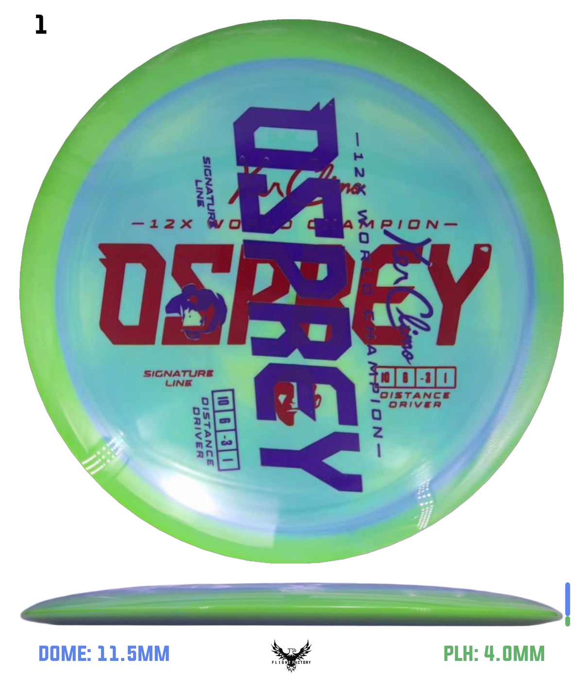 Climo Disc Golf Signature Line Osprey - Misprints